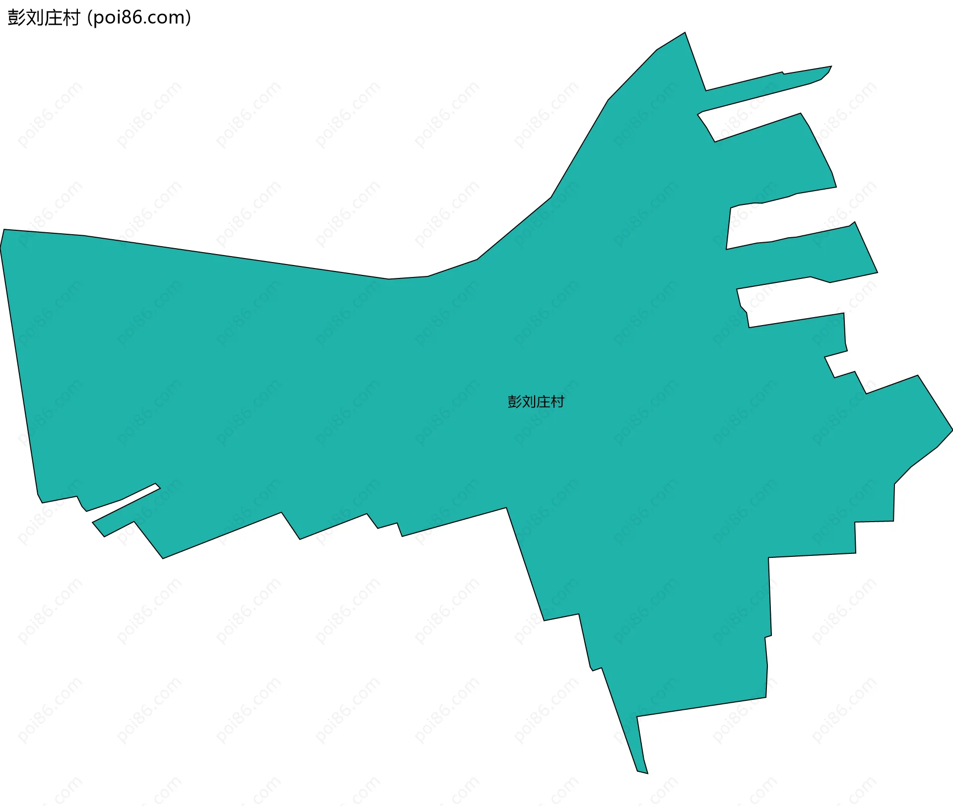 彭刘庄村边界地图