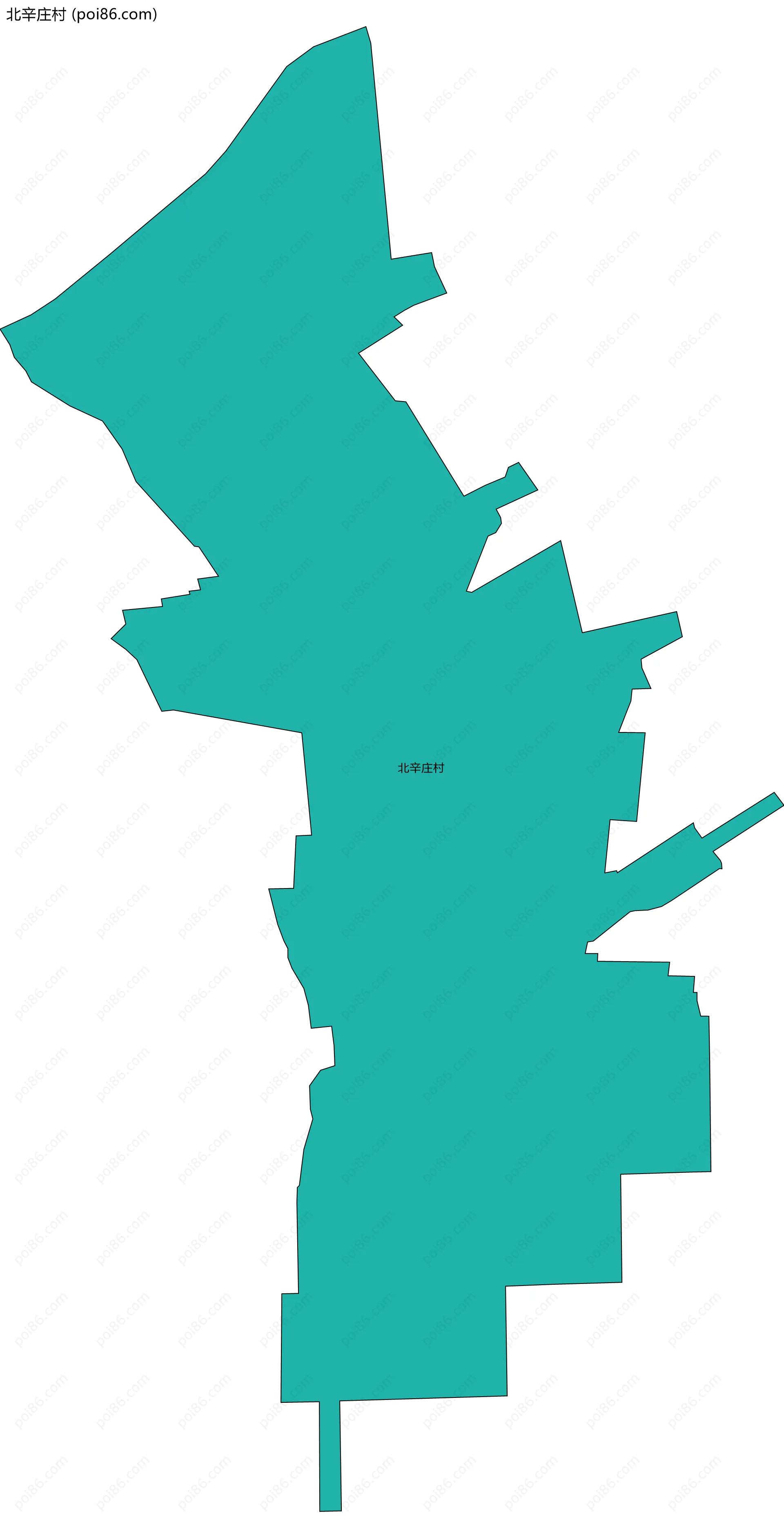 北辛庄村边界地图