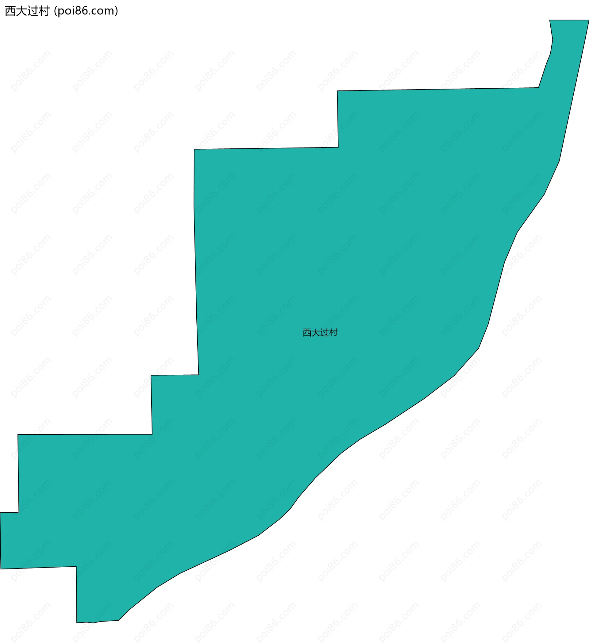 西大过村边界地图