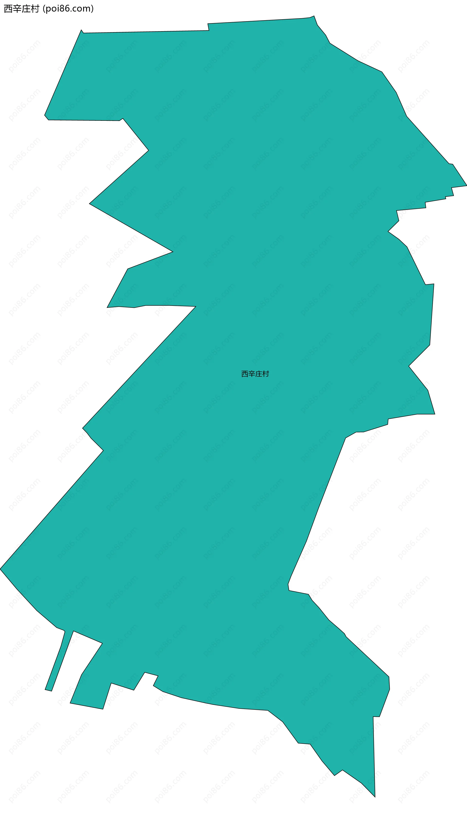 西辛庄村边界地图