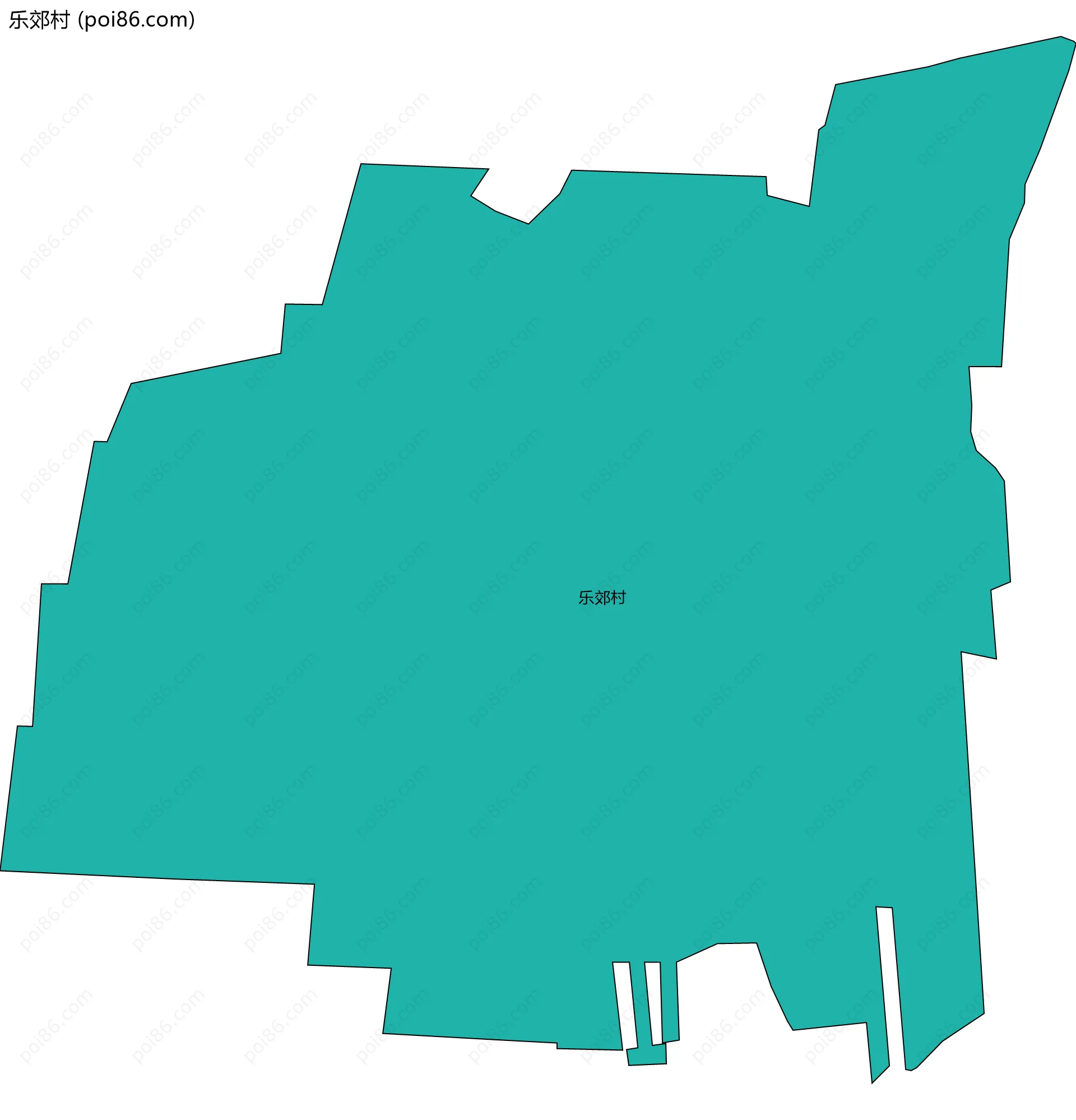 乐郊村边界地图