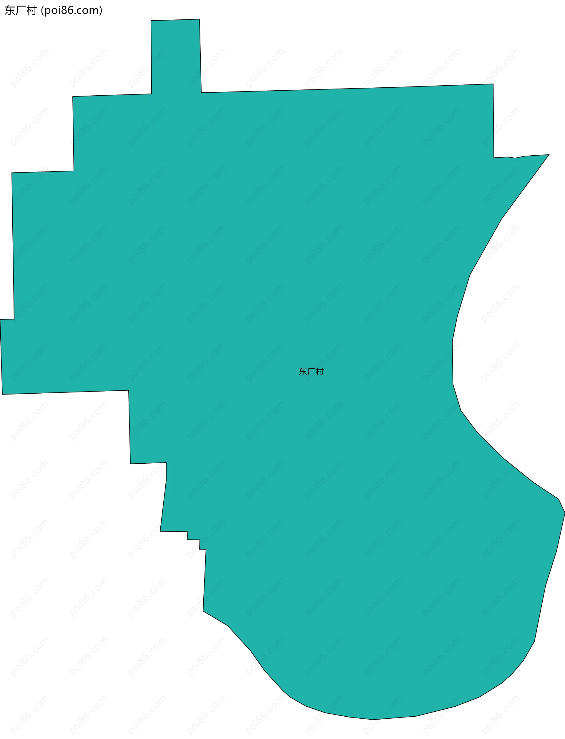 东厂村边界地图