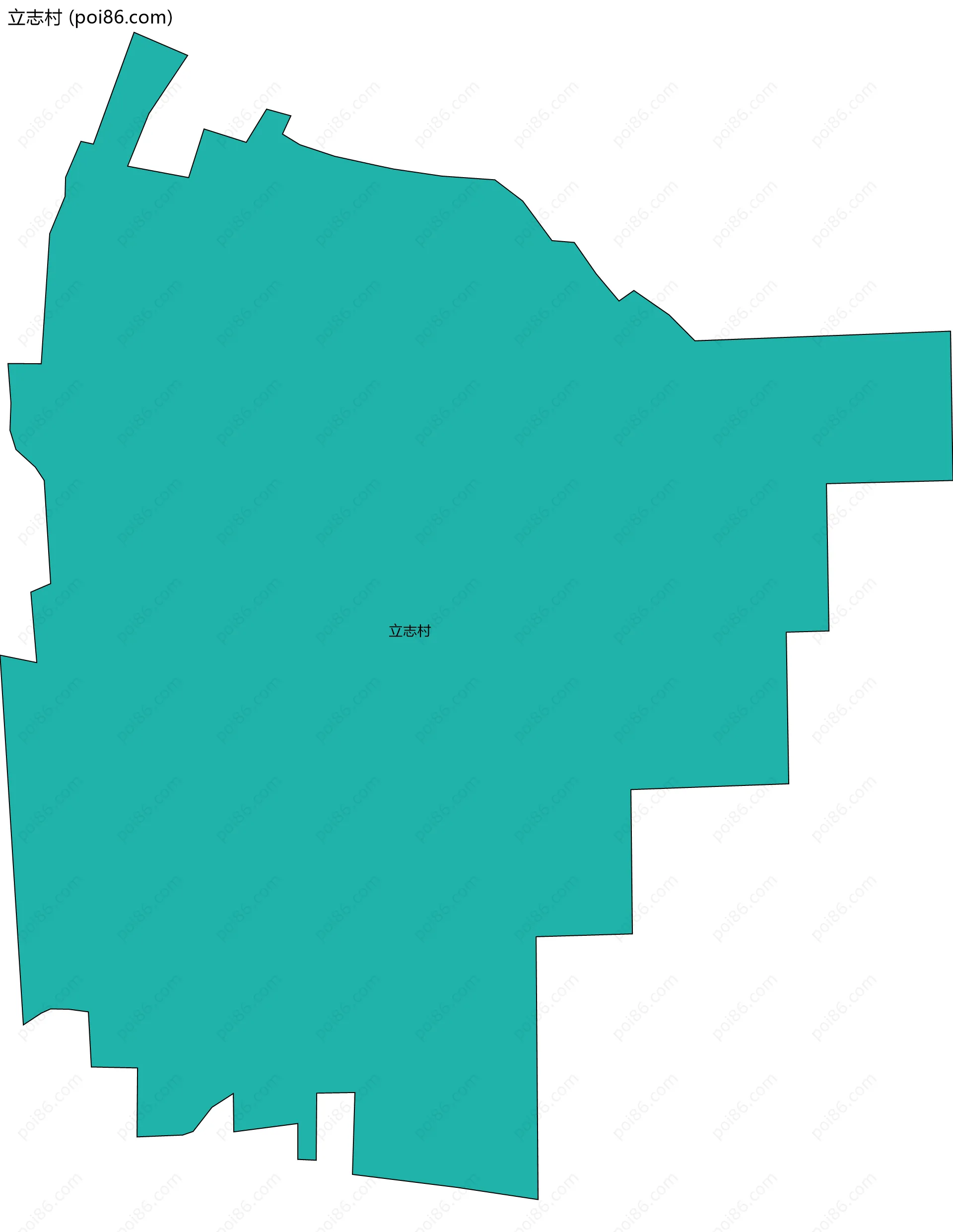 立志村边界地图