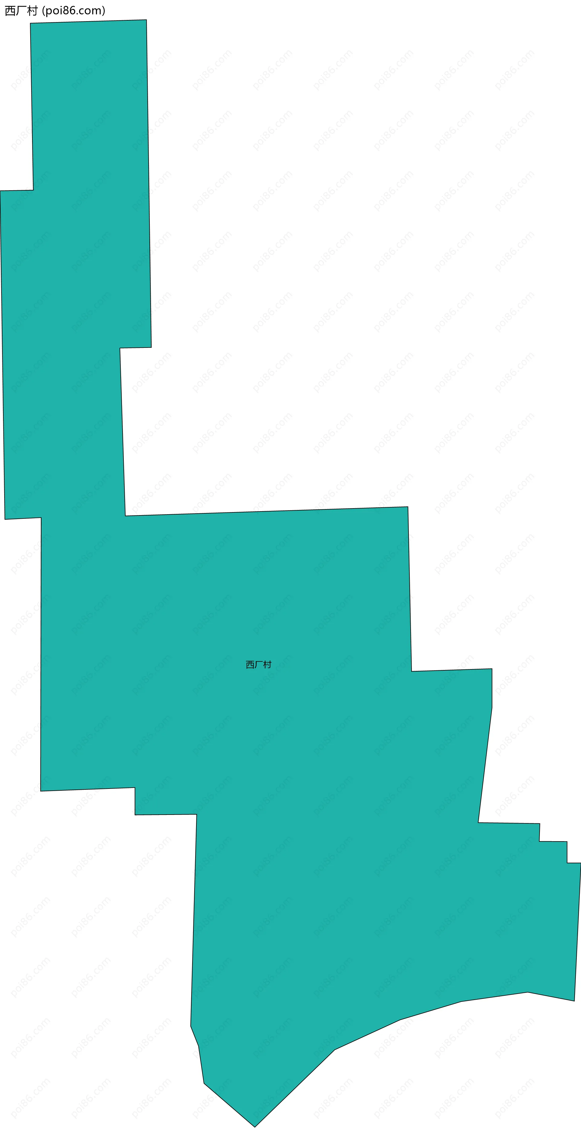 西厂村边界地图