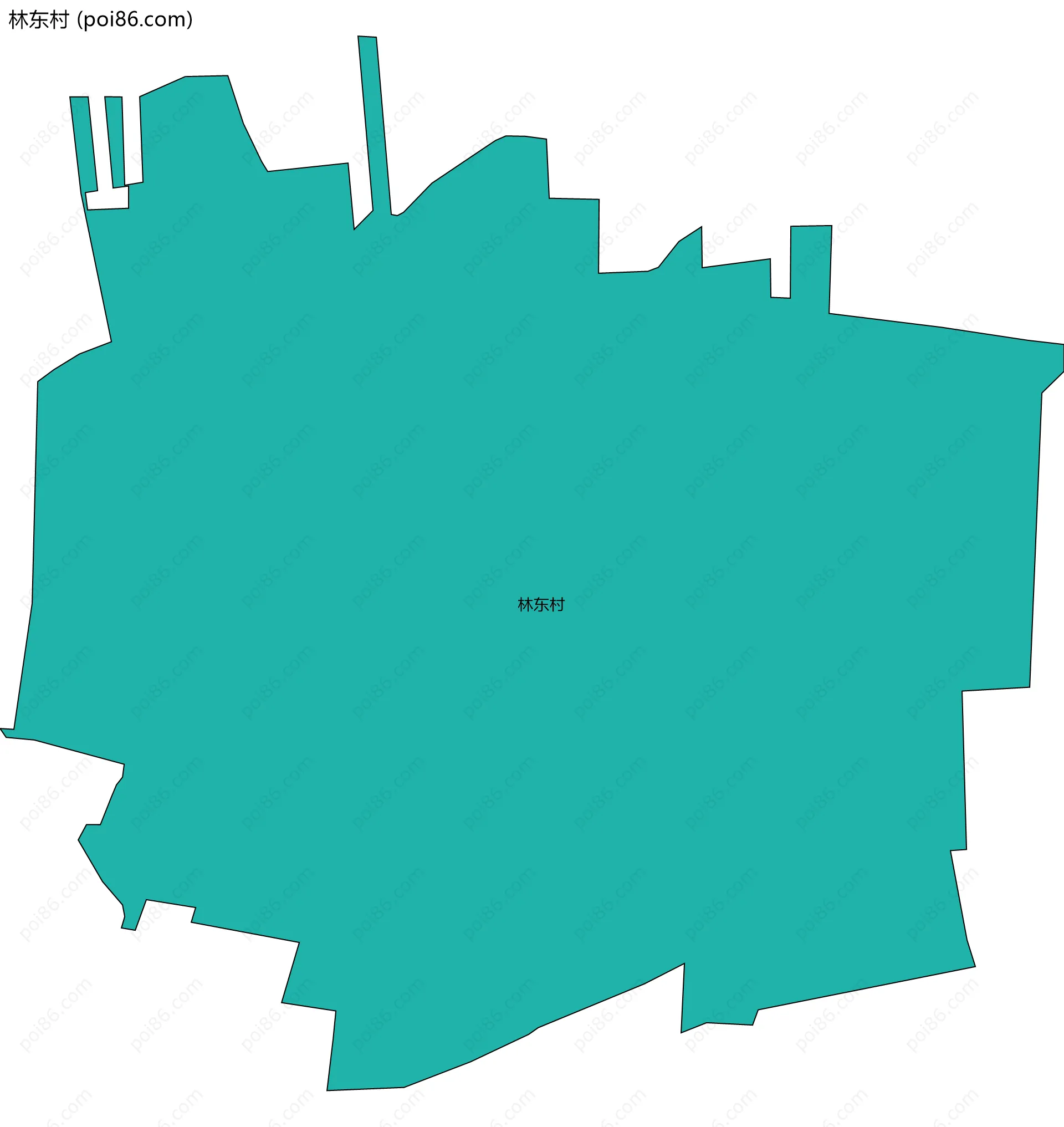 林东村边界地图