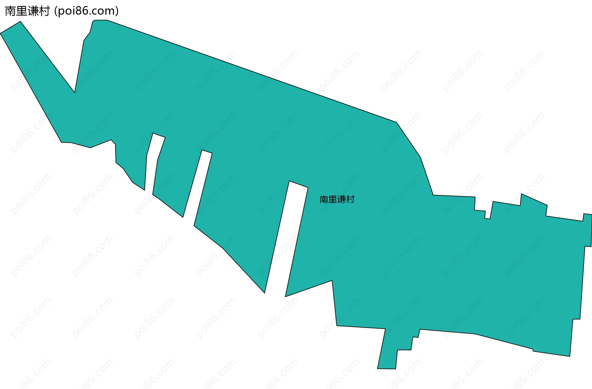 南里谦村边界地图