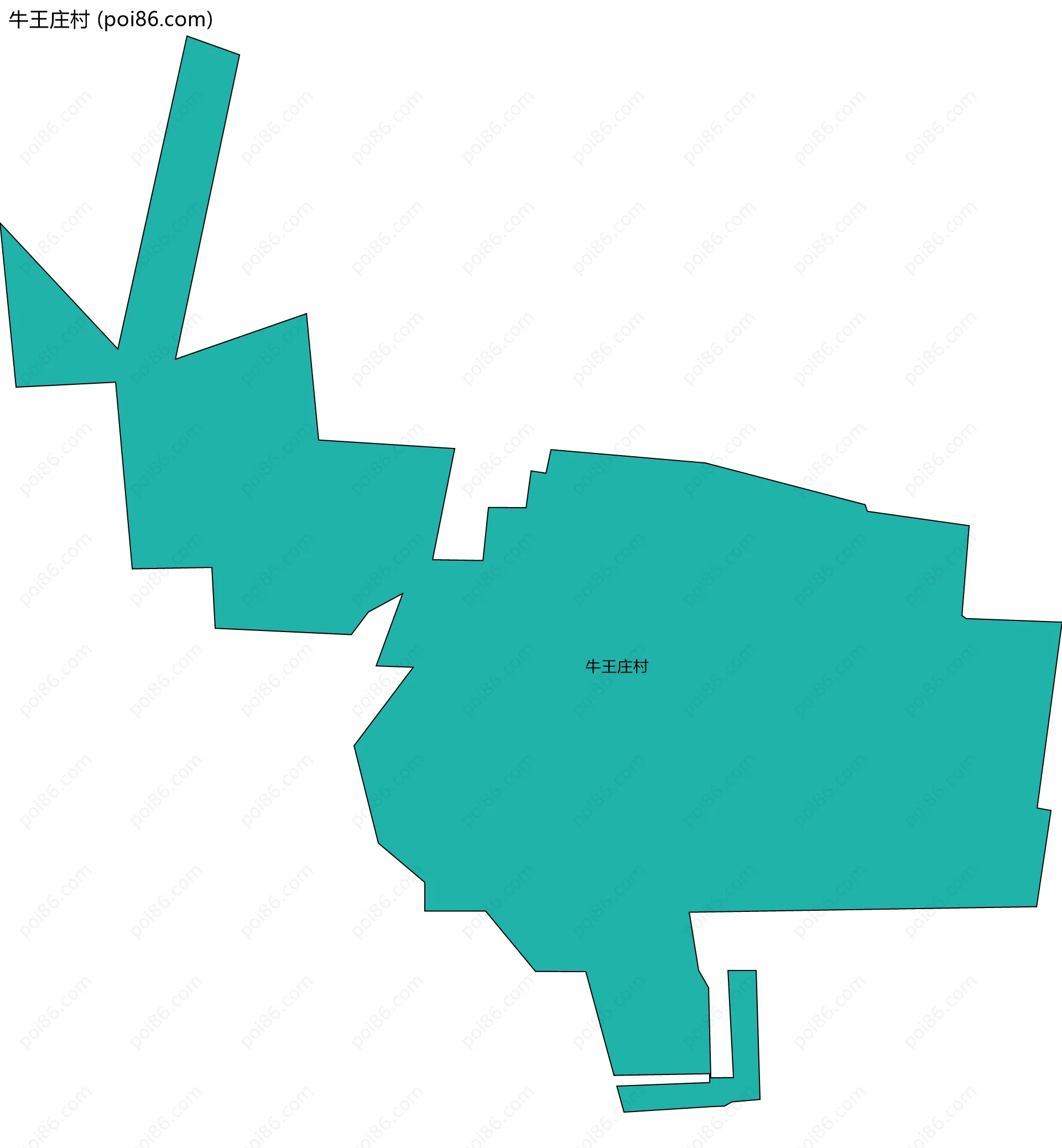 牛王庄村边界地图