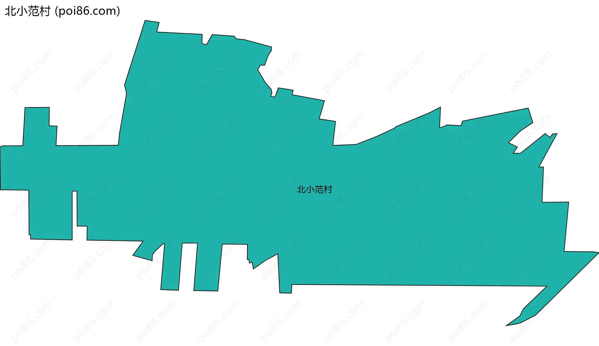 北小范村边界地图