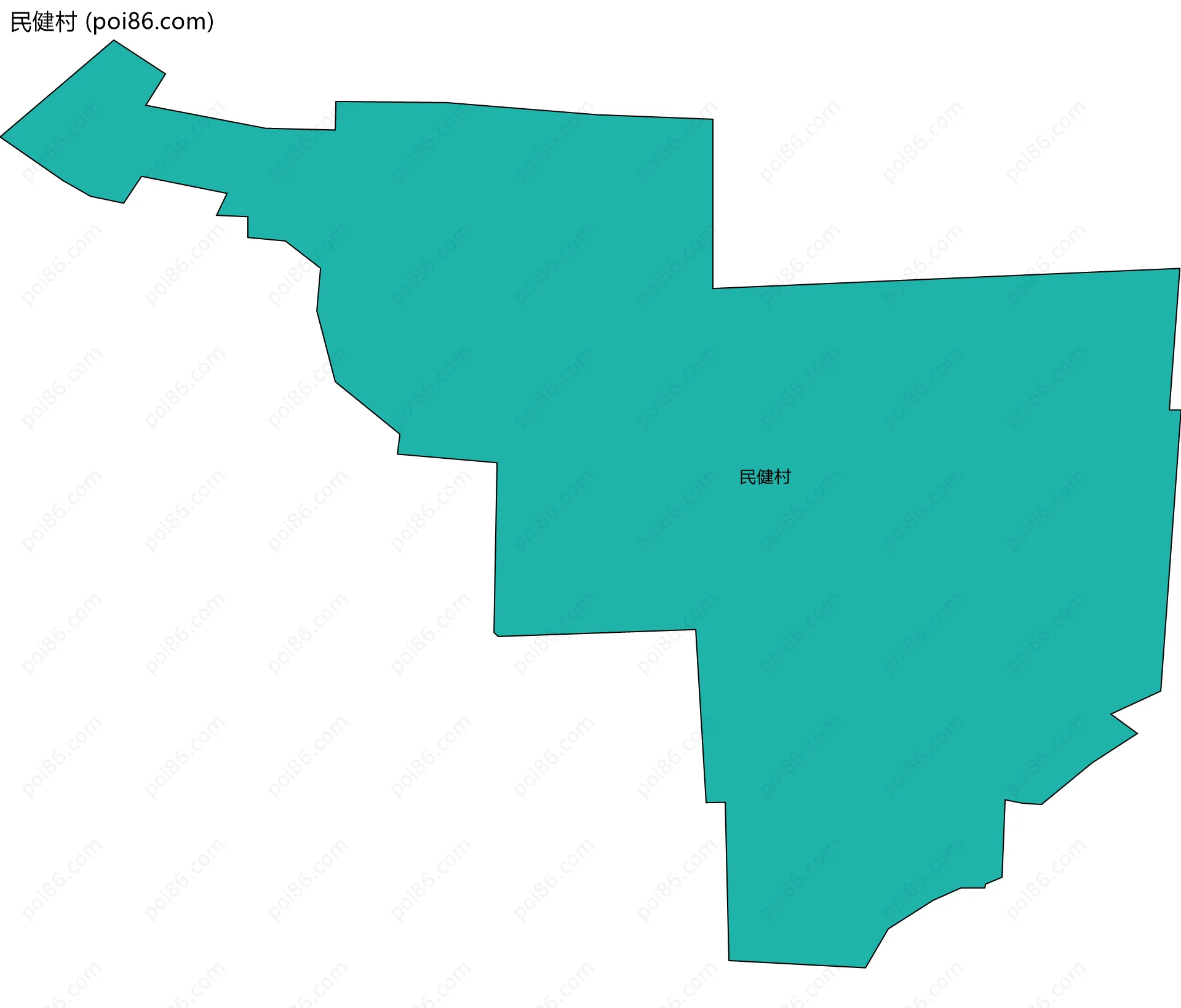 民健村边界地图