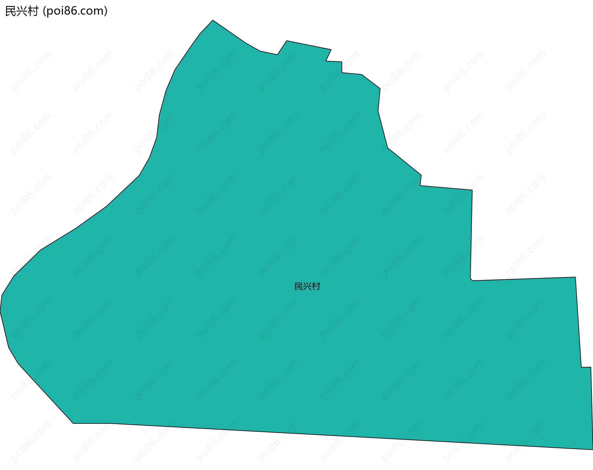 民兴村边界地图