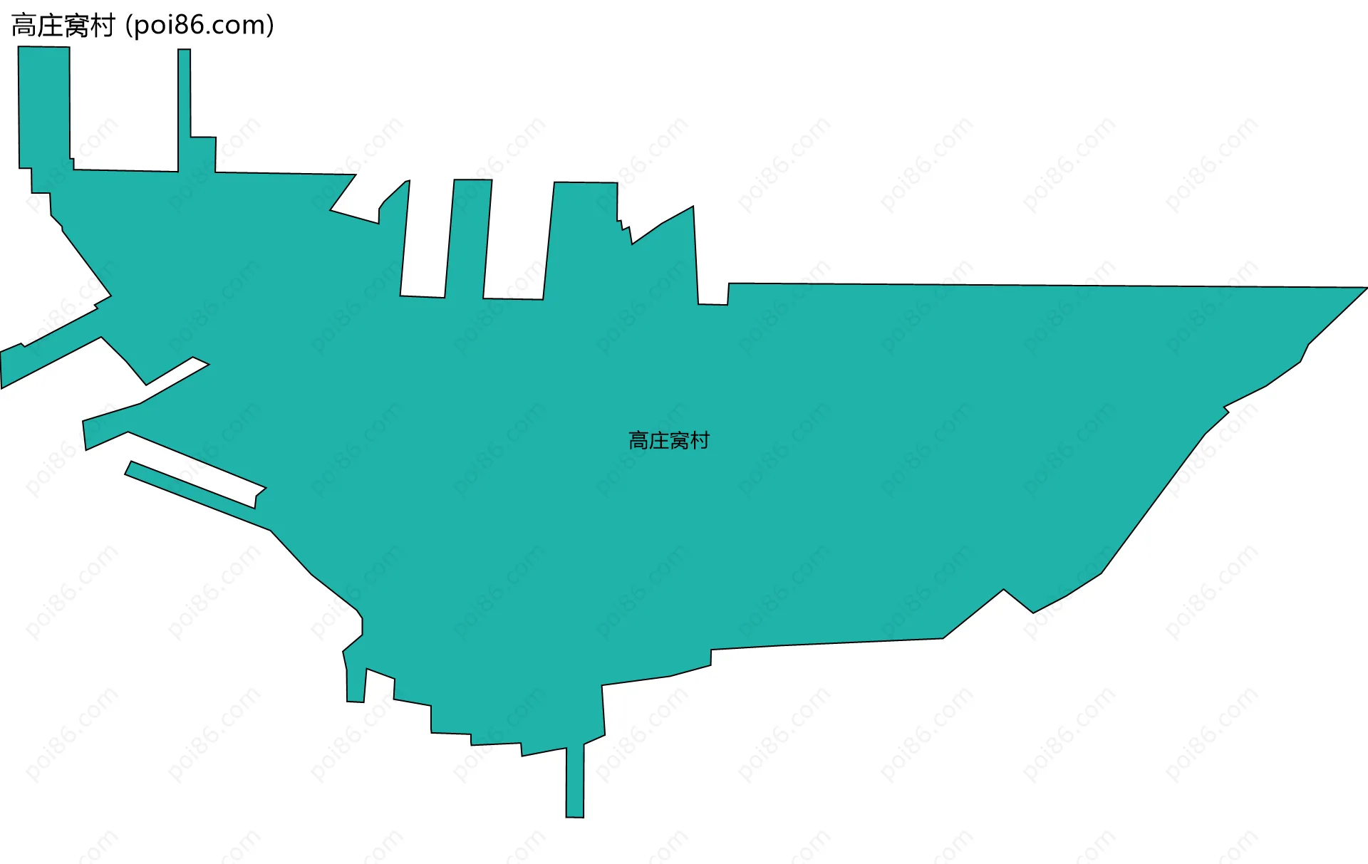 高庄窝村边界地图