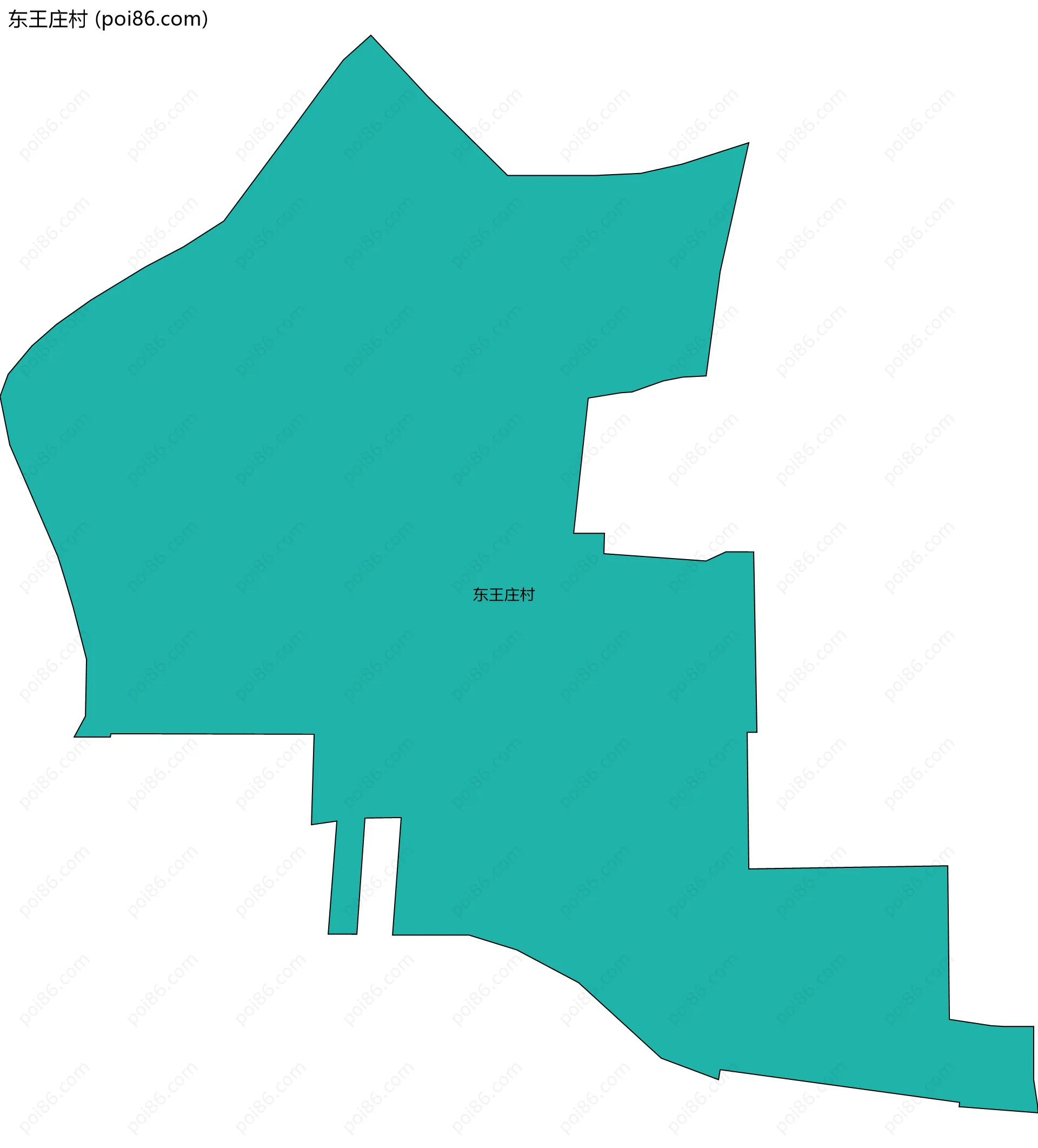 东王庄村边界地图
