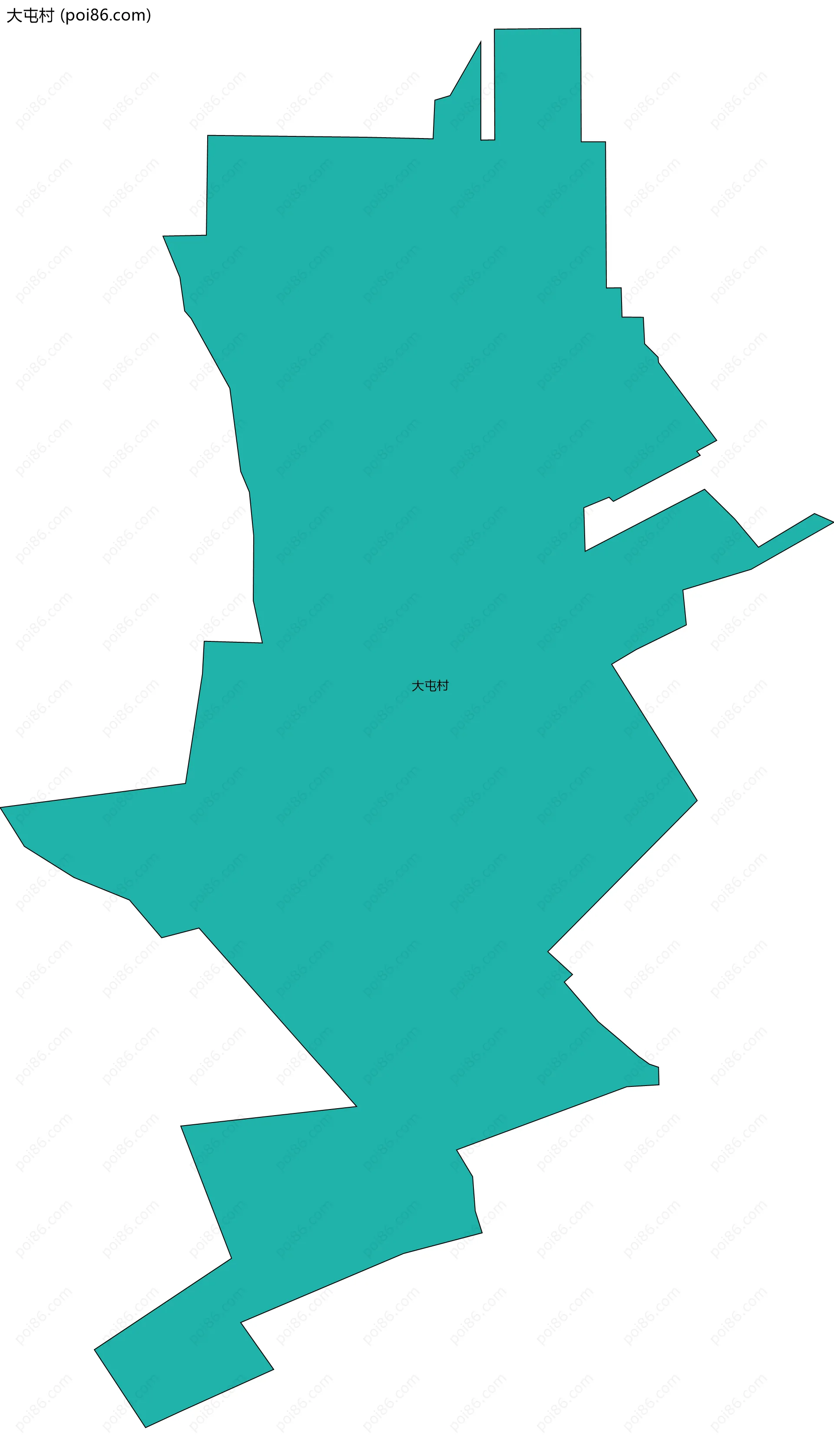 大屯村边界地图