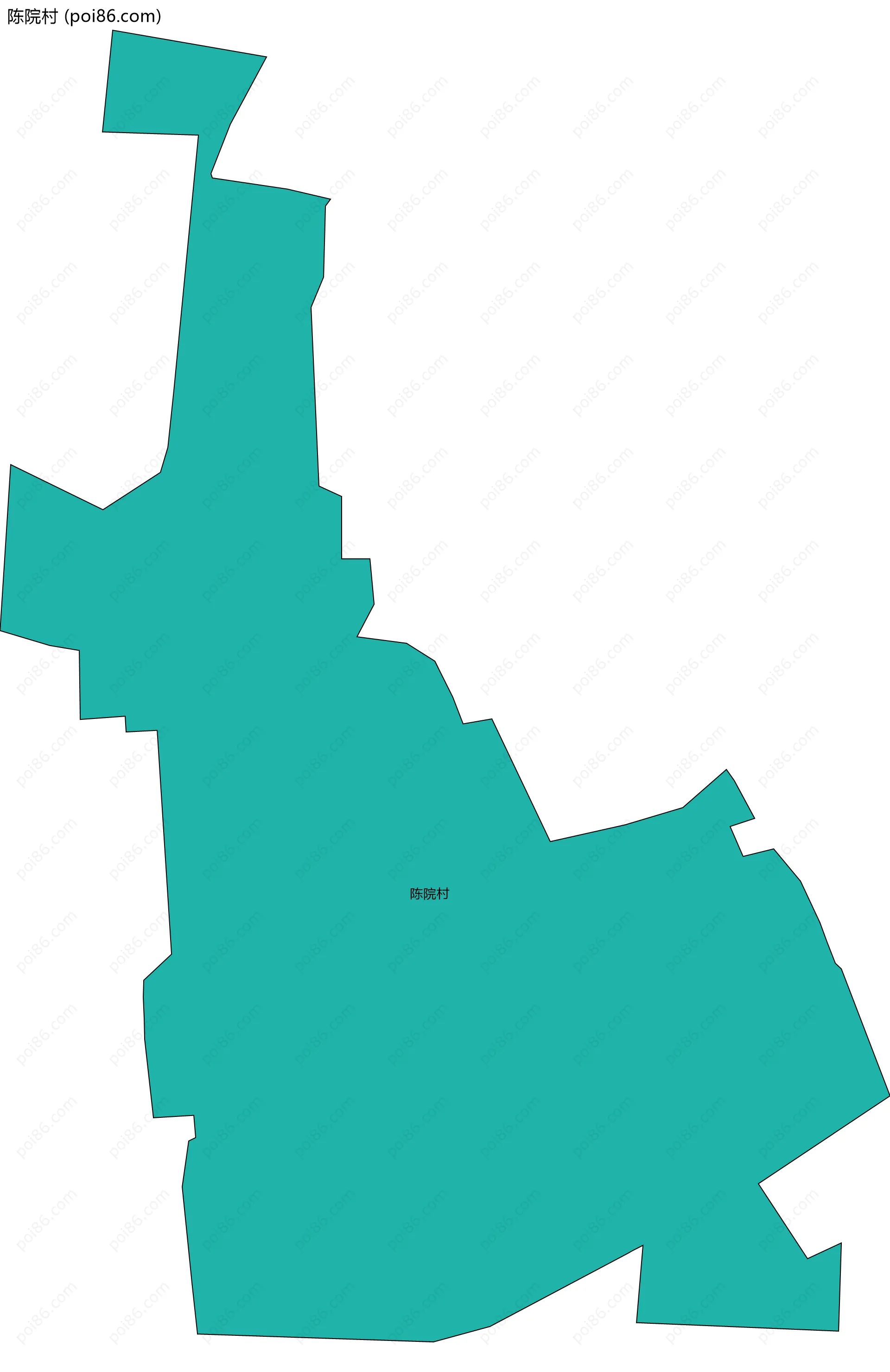 陈院村边界地图