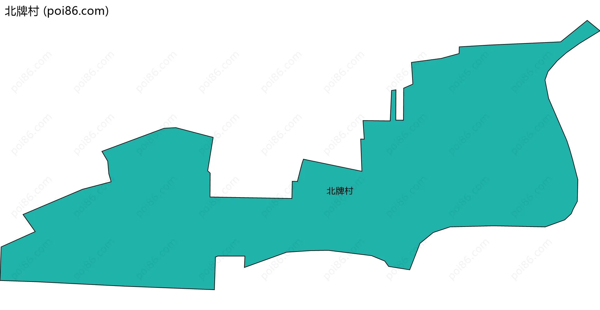 北牌村边界地图