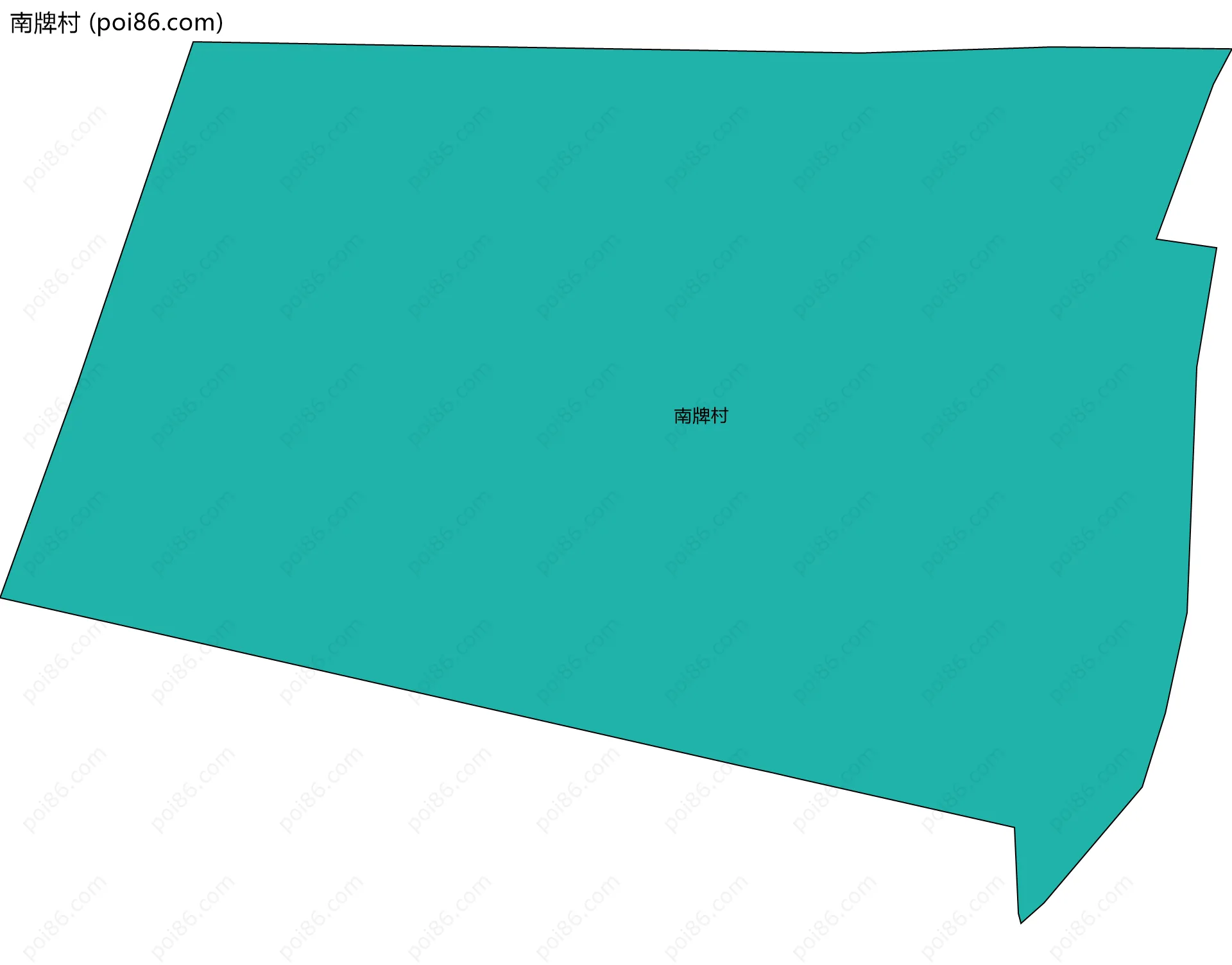 南牌村边界地图