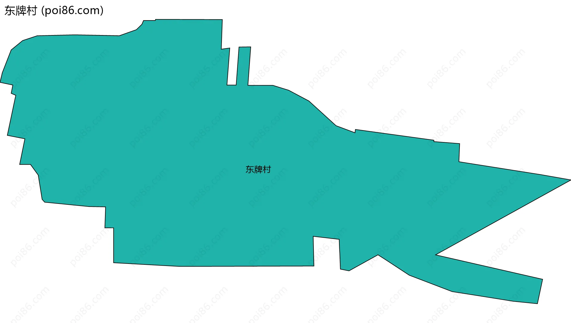 东牌村边界地图