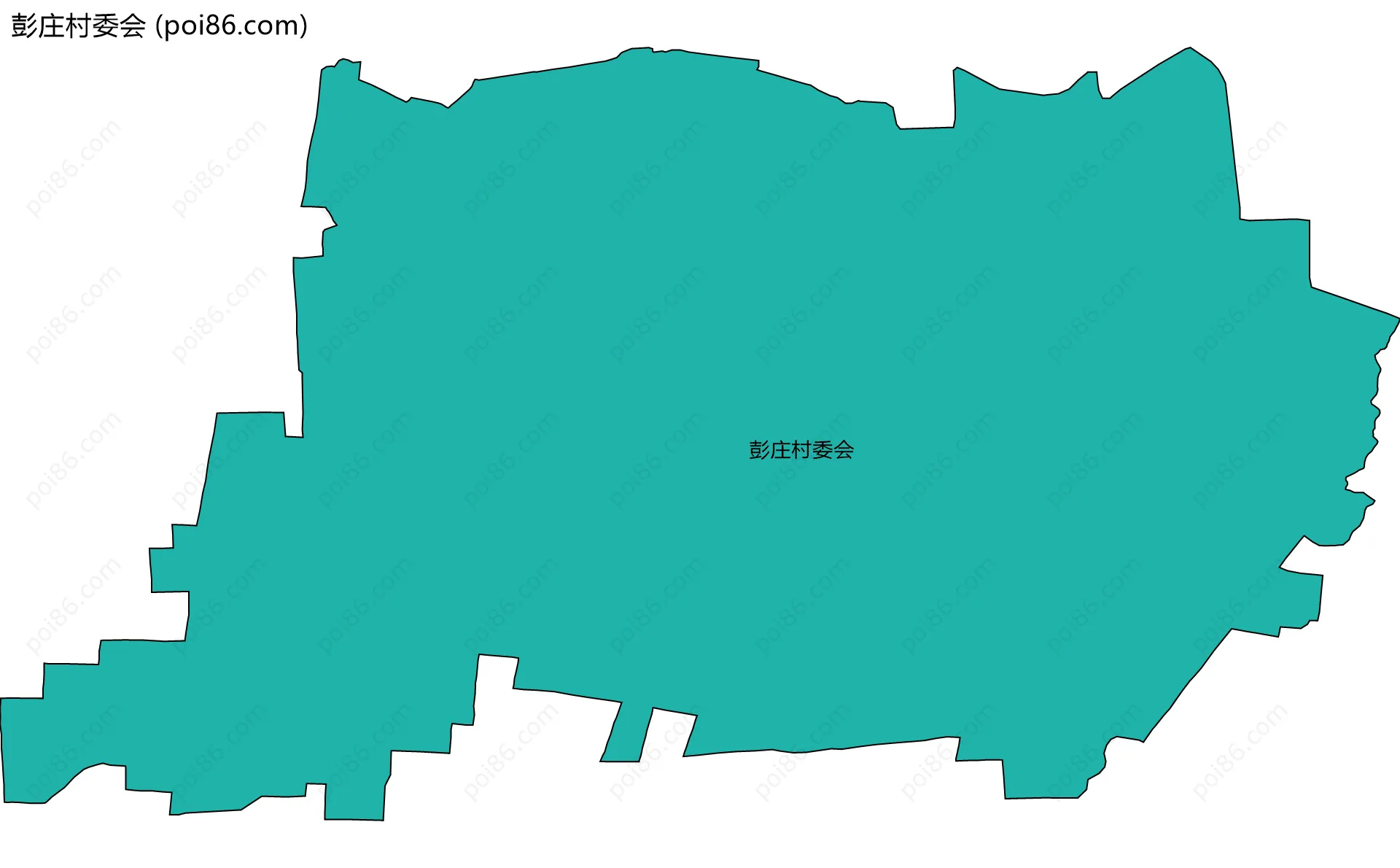 彭庄村委会边界地图