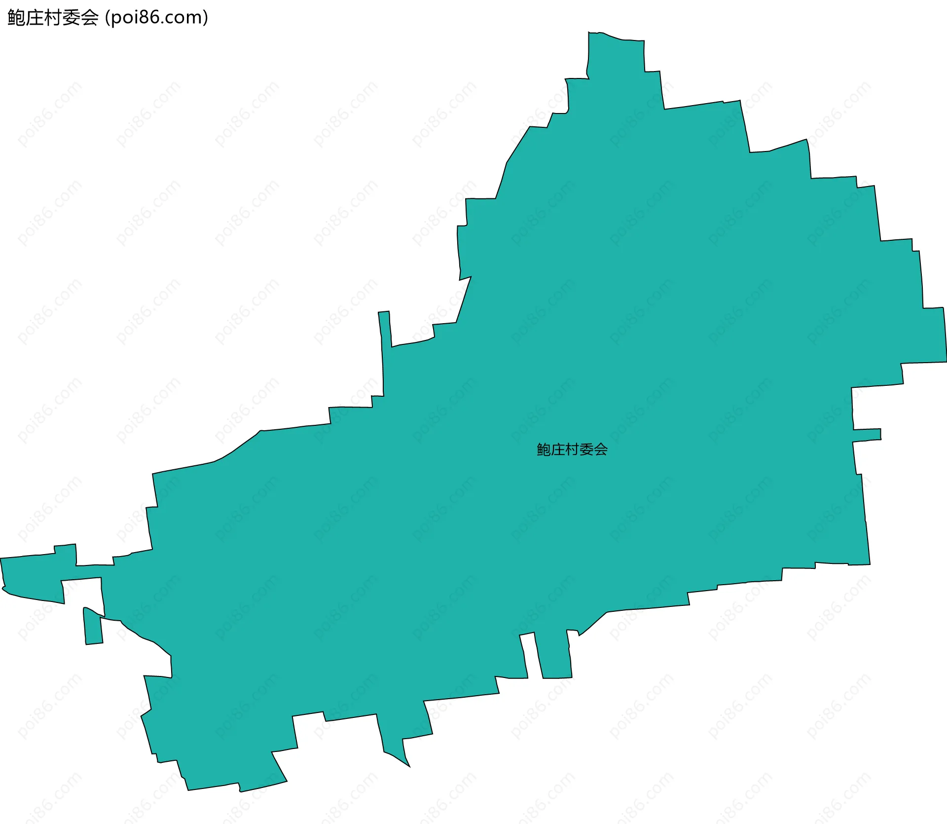 鲍庄村委会边界地图