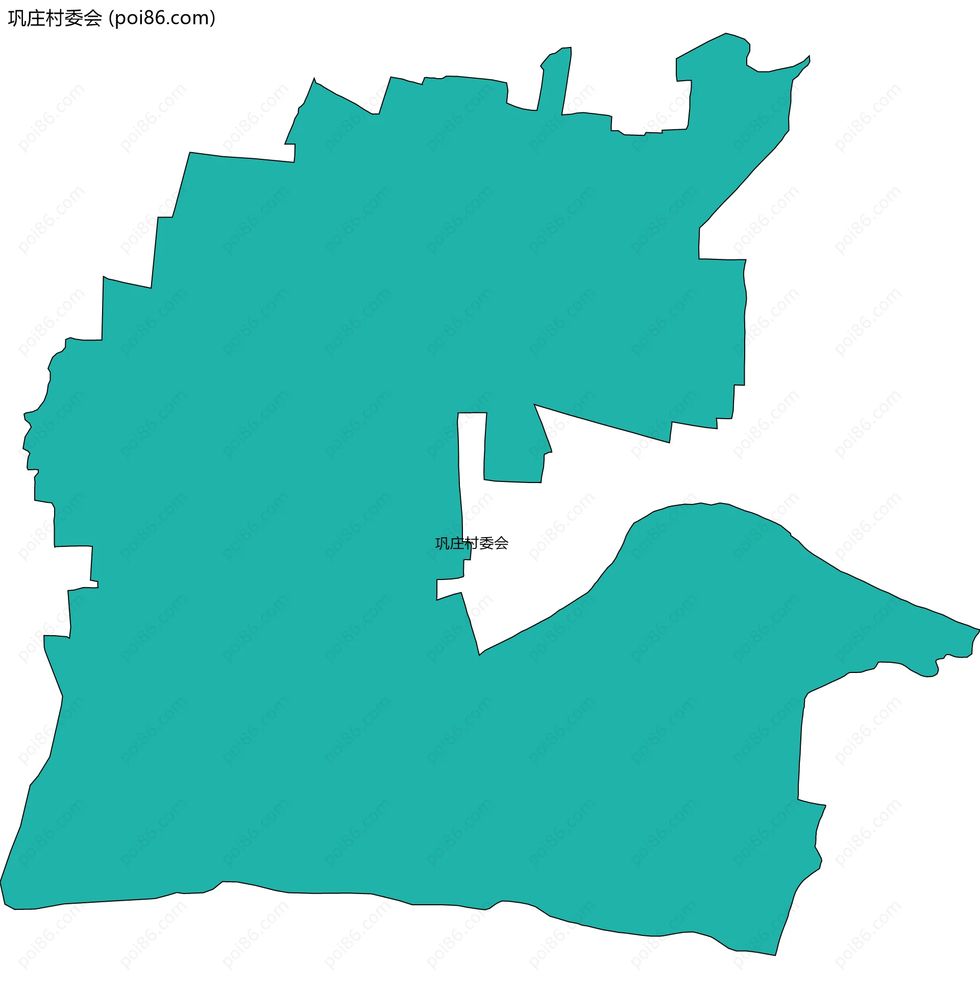 巩庄村委会边界地图