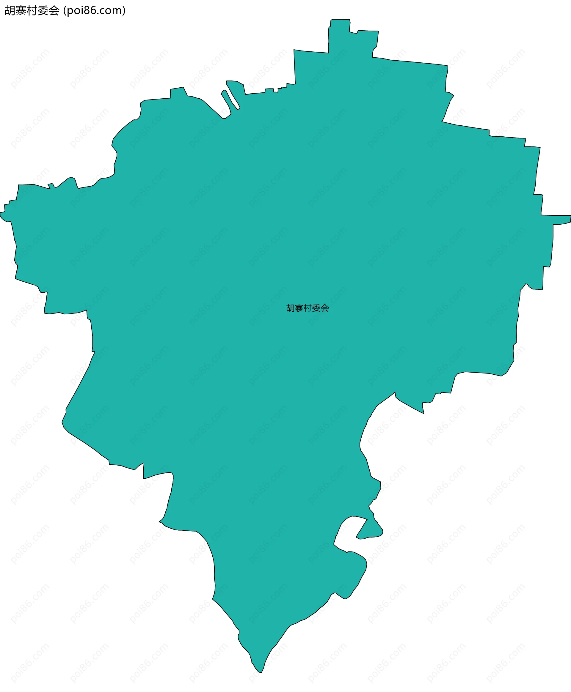 胡寨村委会边界地图