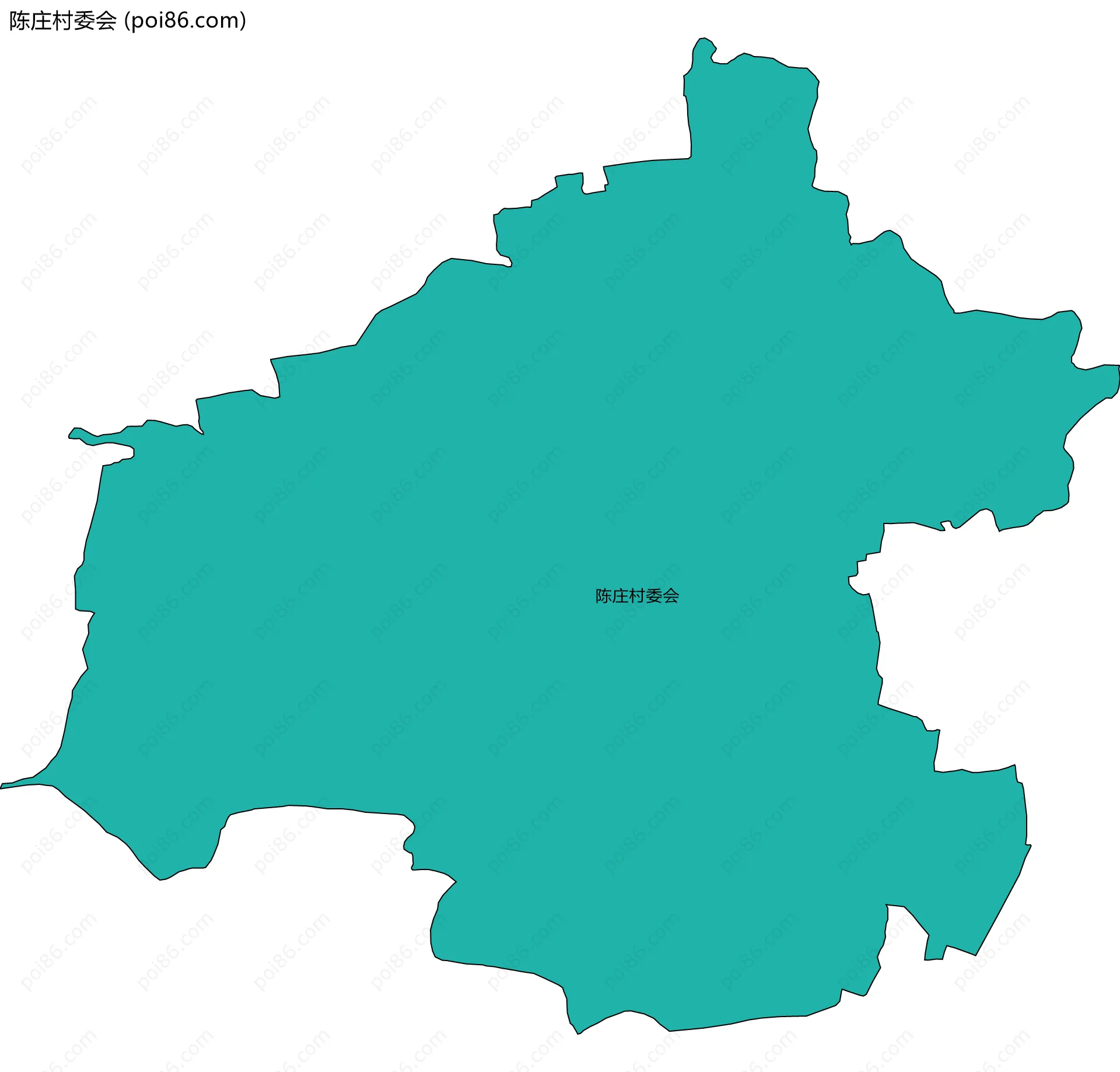 陈庄村委会边界地图