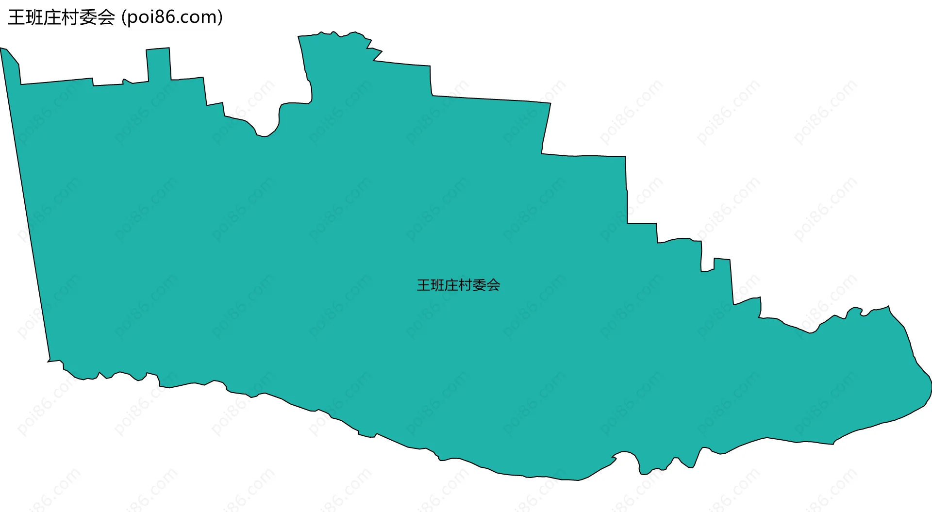 王班庄村委会边界地图