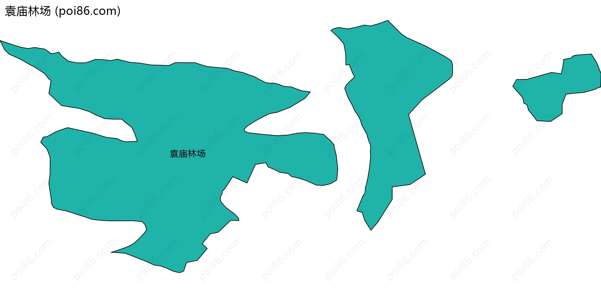 袁庙林场边界地图