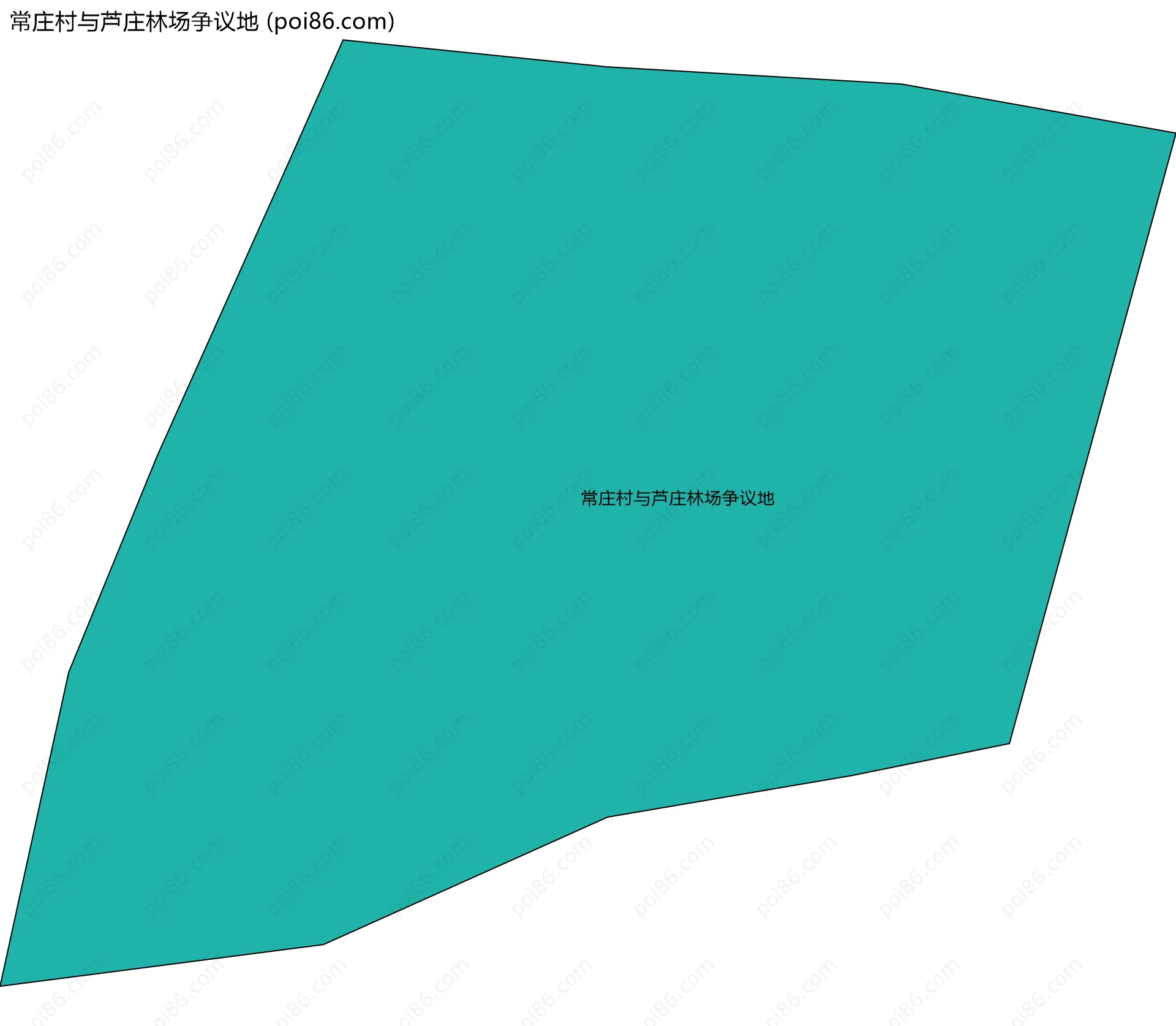 常庄村与芦庄林场争议地边界地图