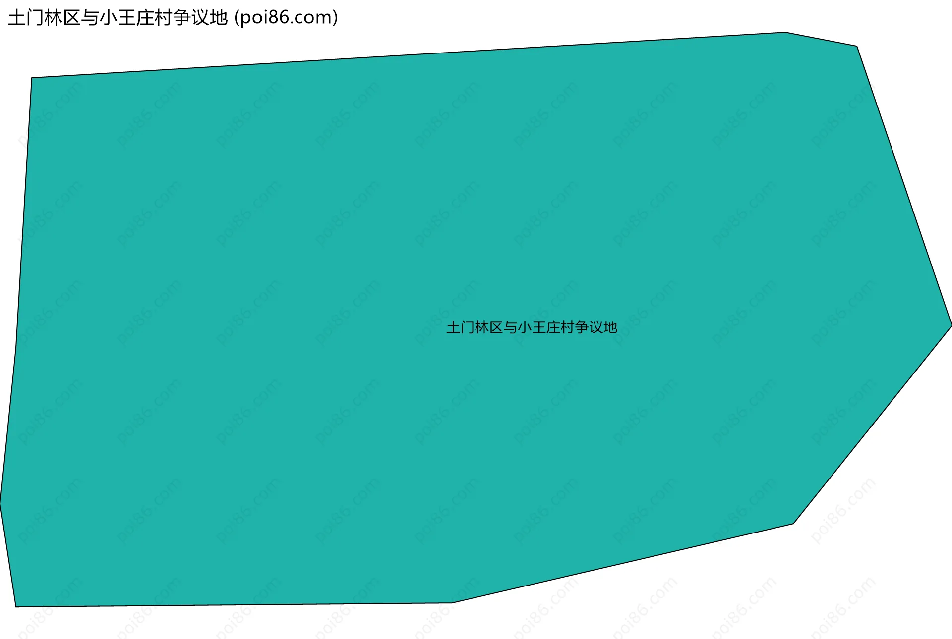 土门林区与小王庄村争议地边界地图