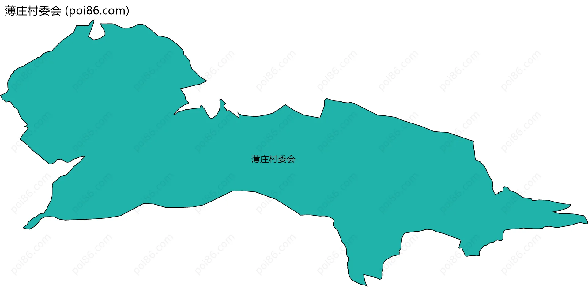 薄庄村委会边界地图
