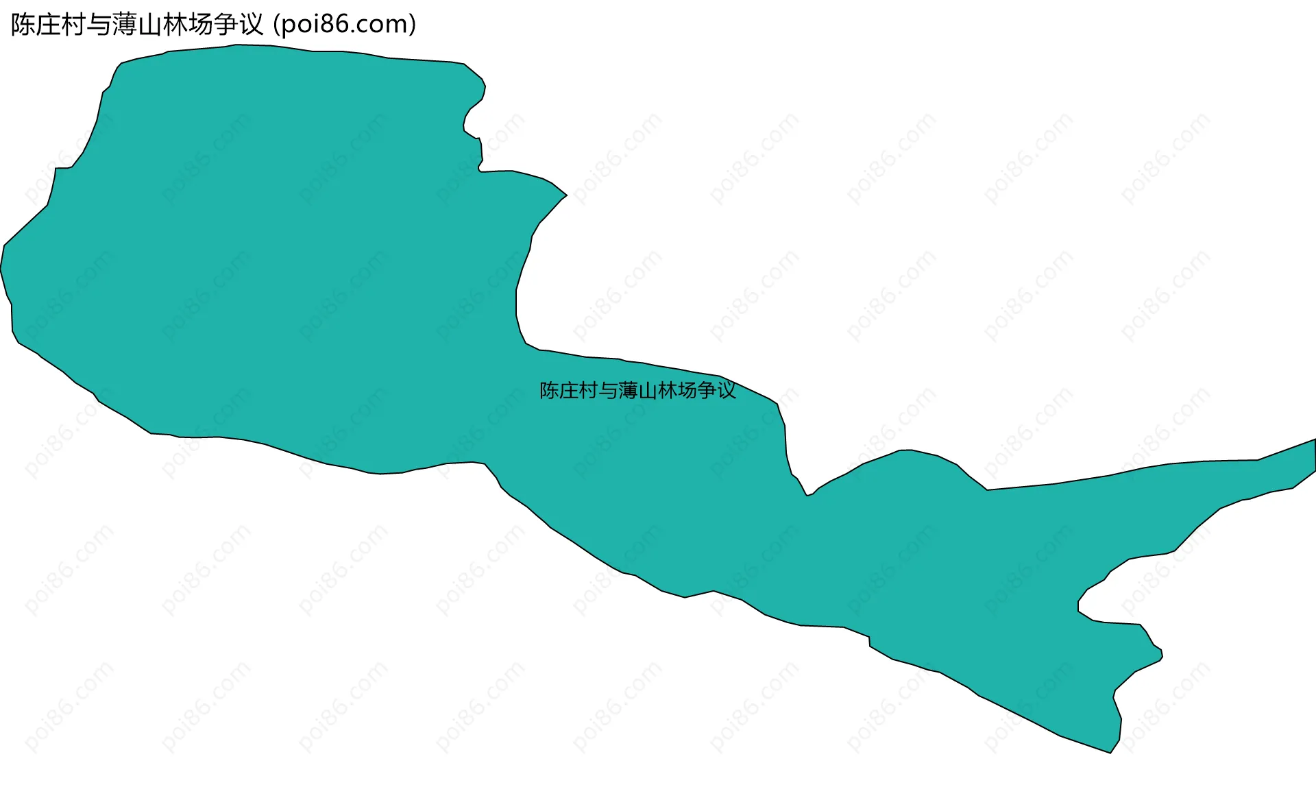 陈庄村与薄山林场争议边界地图
