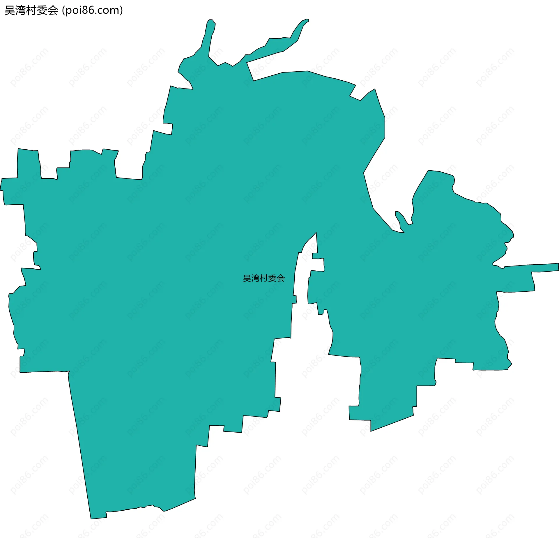 吴湾村委会边界地图