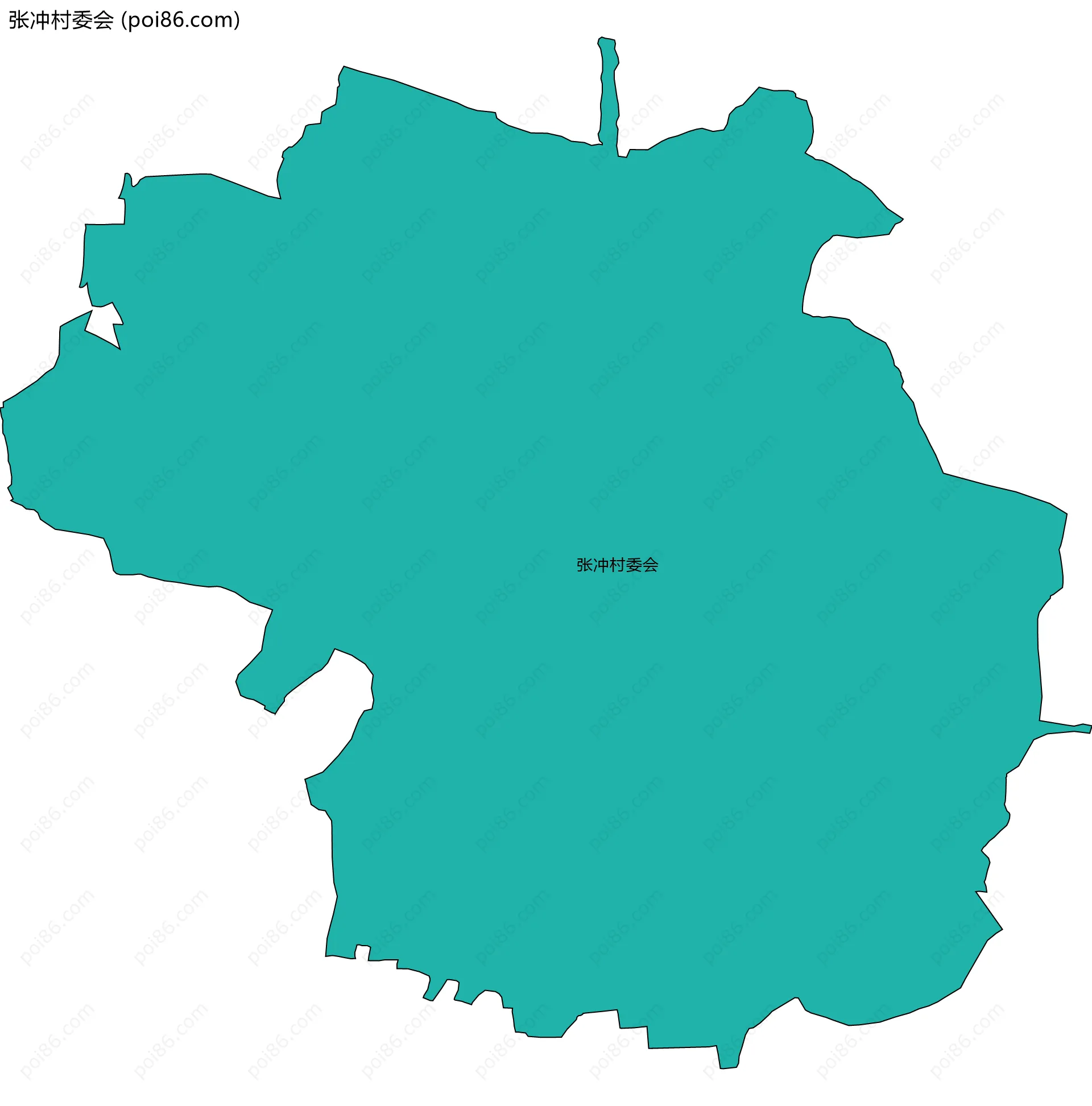 张冲村委会边界地图