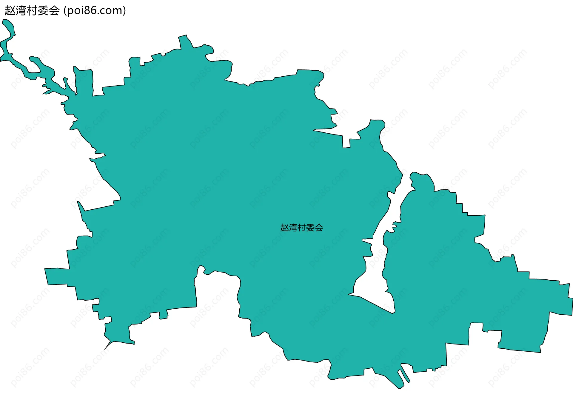 赵湾村委会边界地图