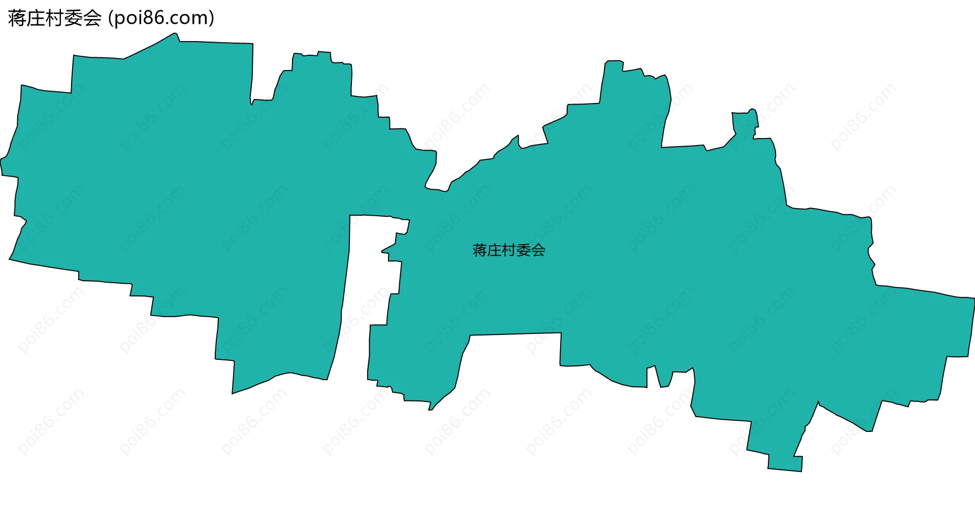蒋庄村委会边界地图
