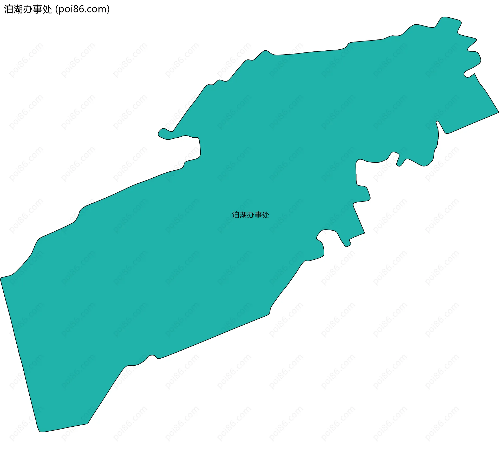 泊湖办事处边界地图