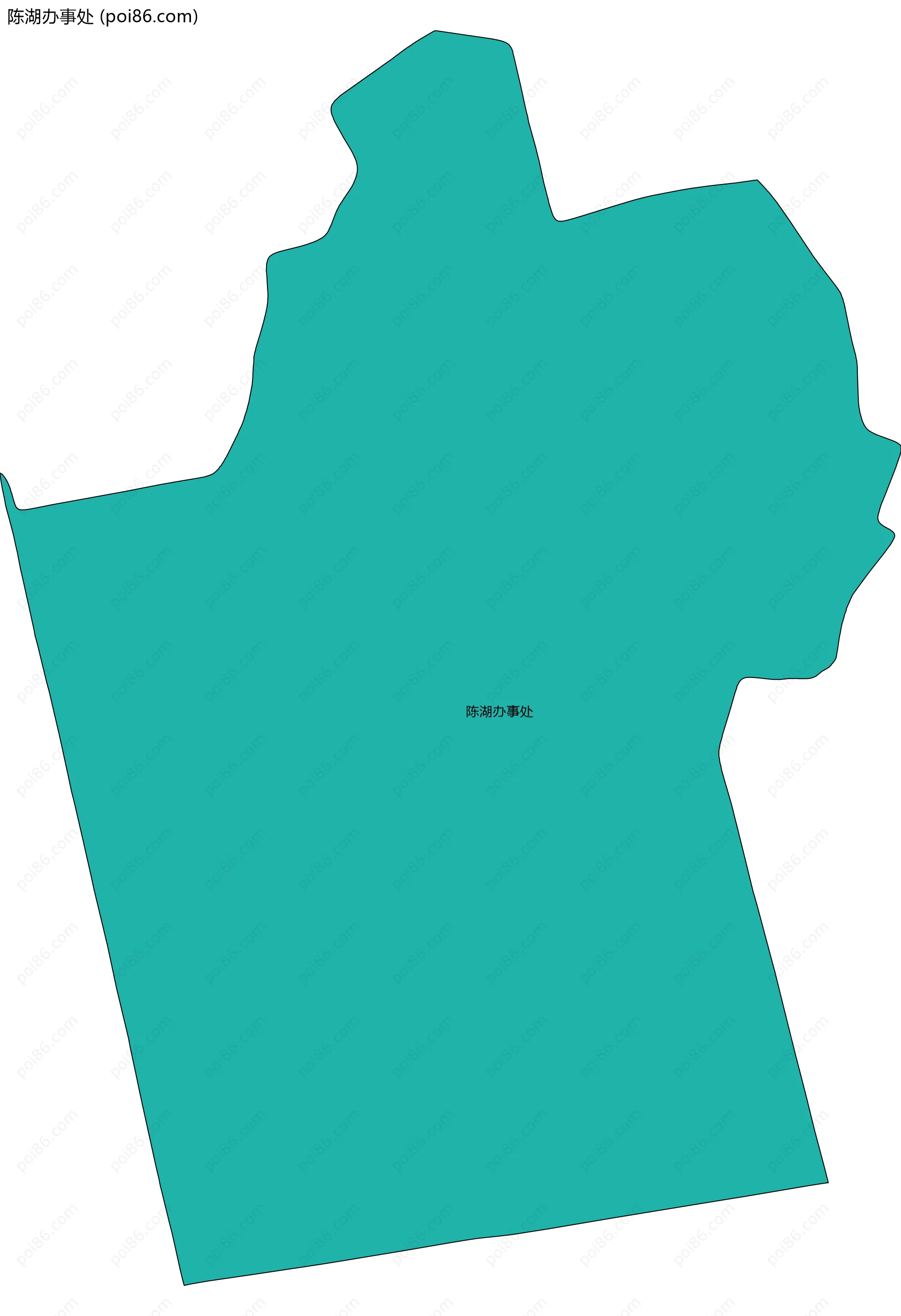 陈湖办事处边界地图