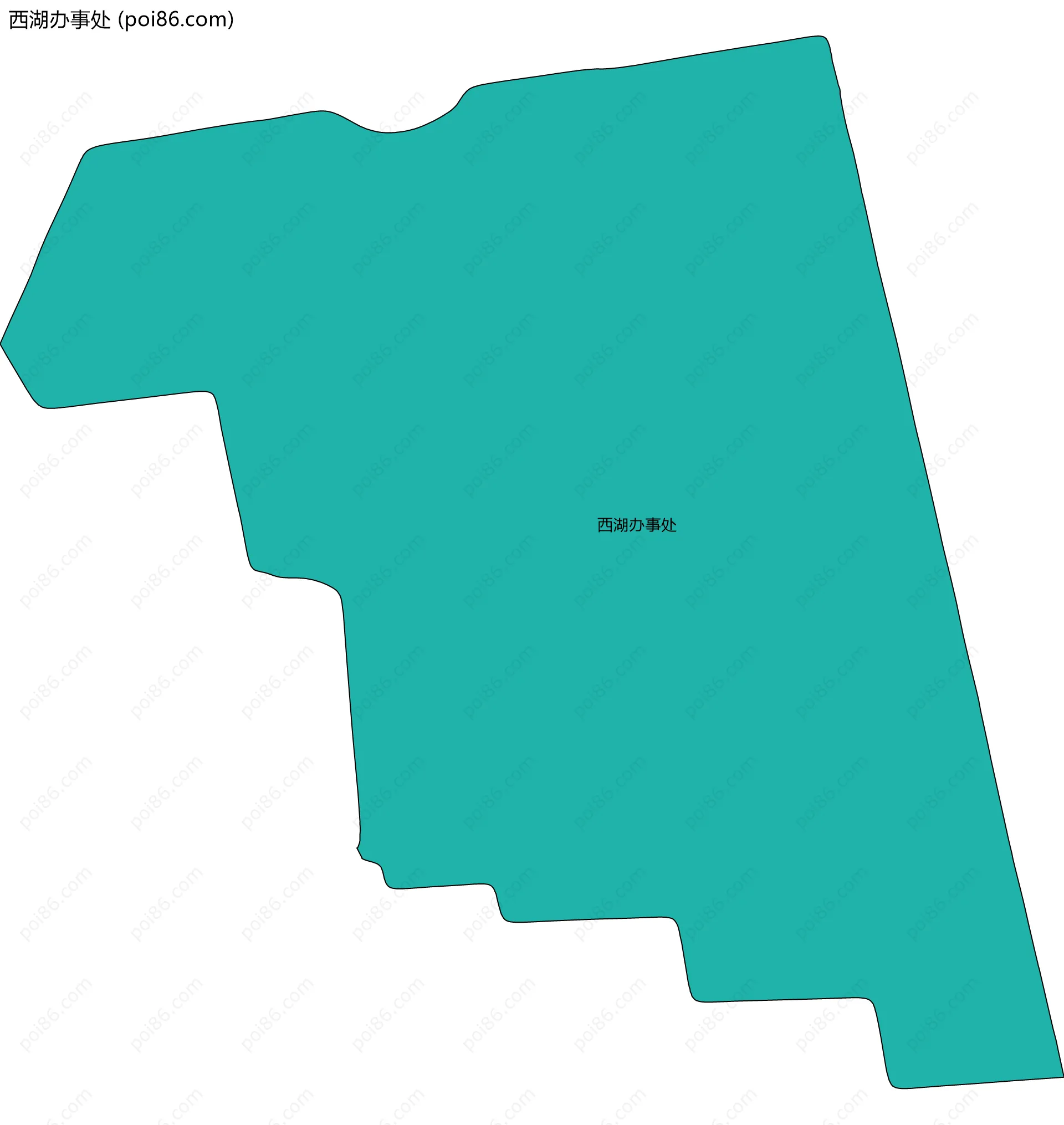 西湖办事处边界地图