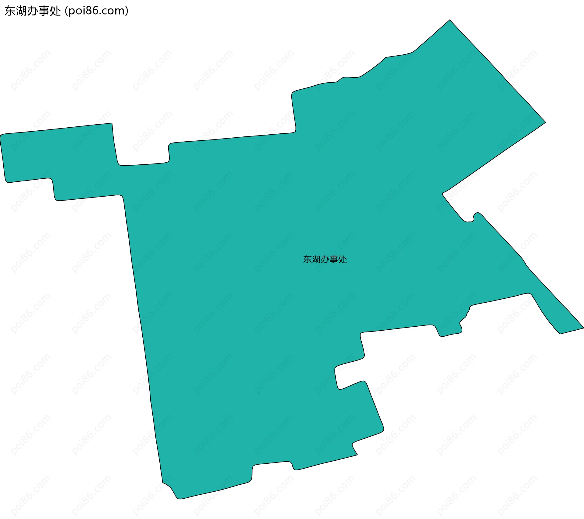东湖办事处边界地图