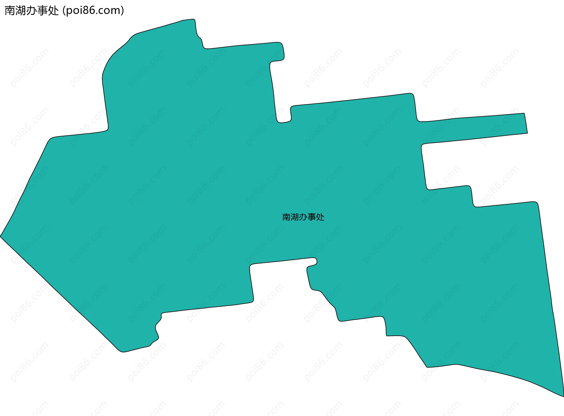 南湖办事处边界地图