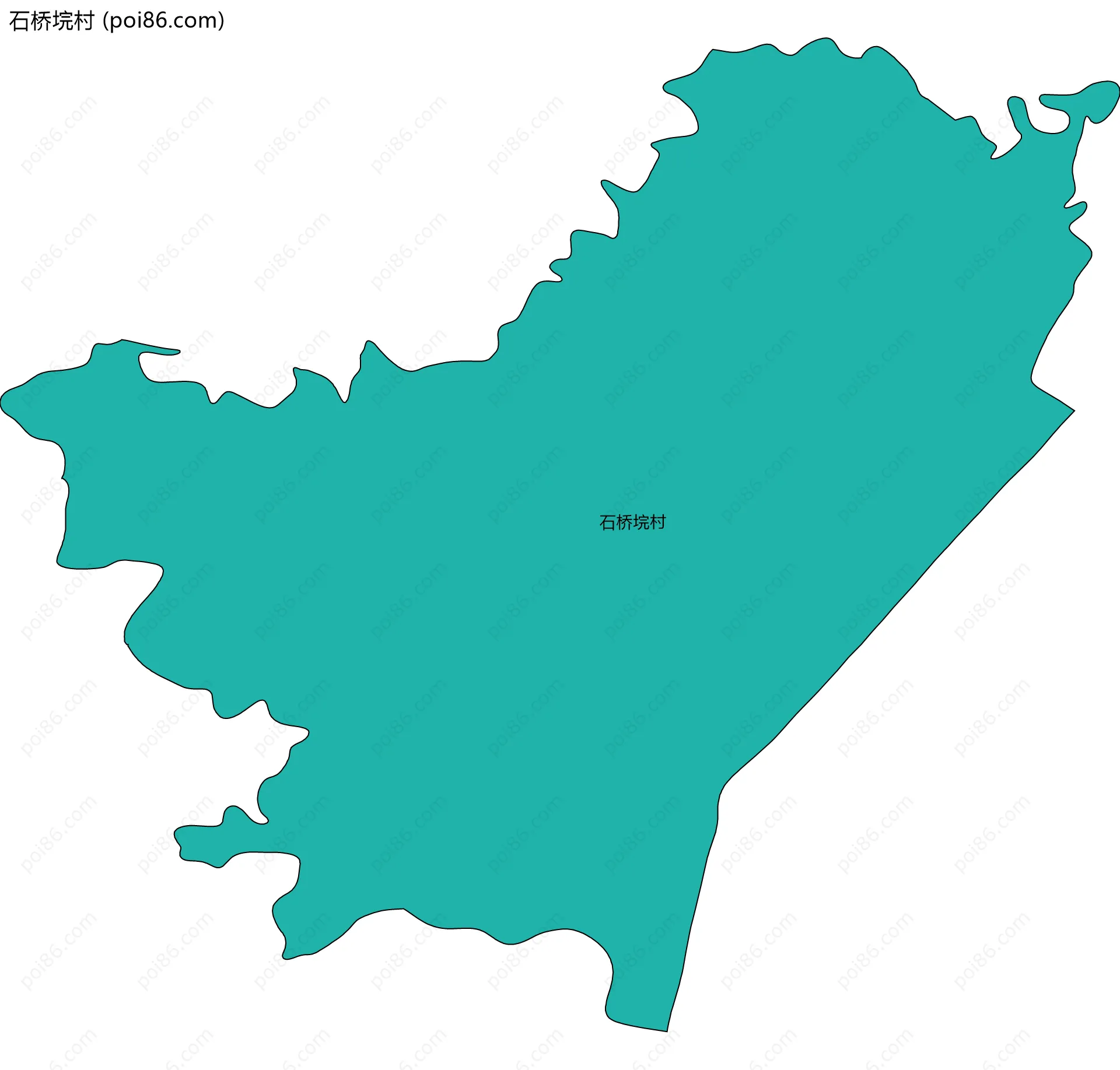 石桥垸村边界地图