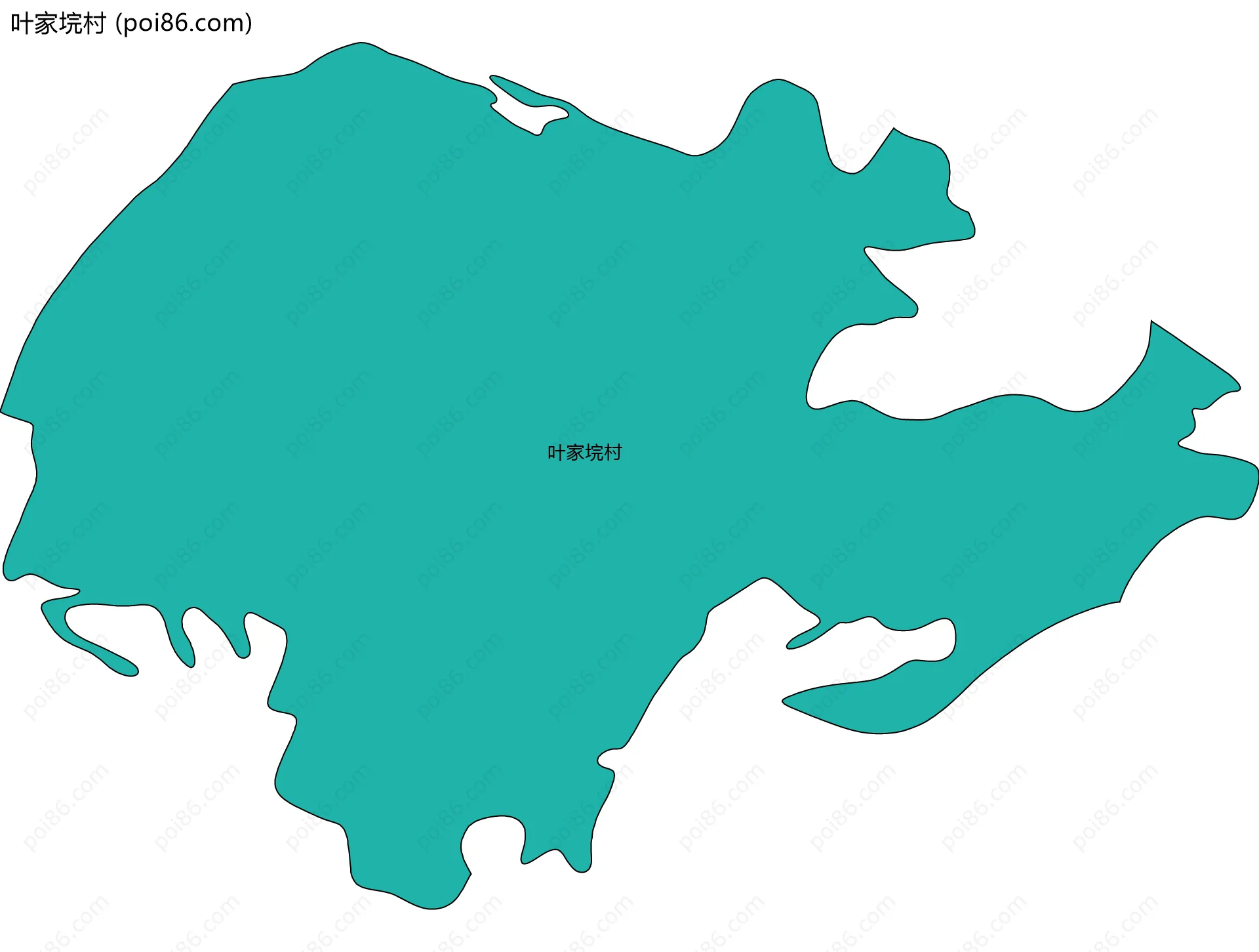 叶家垸村边界地图