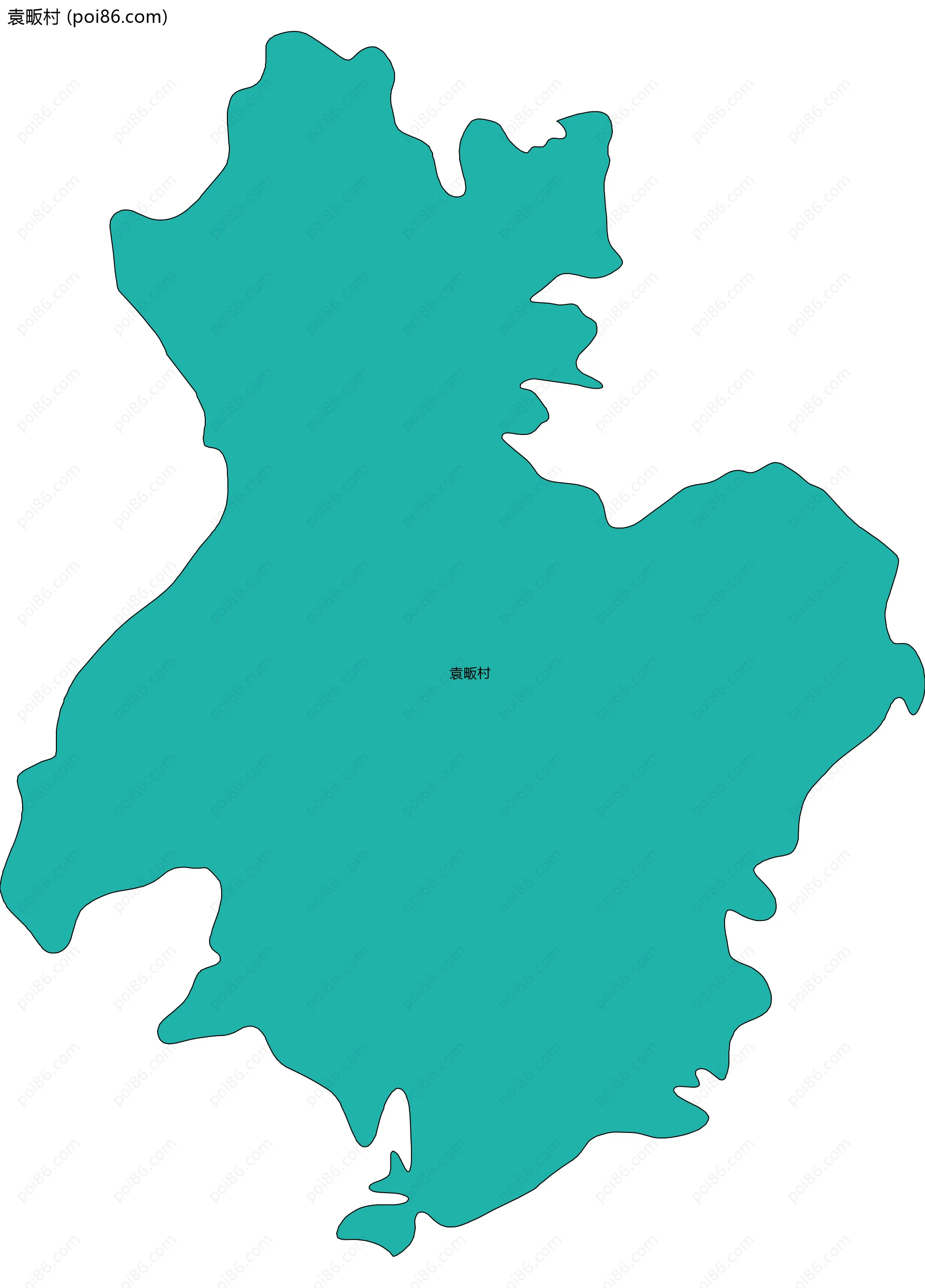 袁畈村边界地图