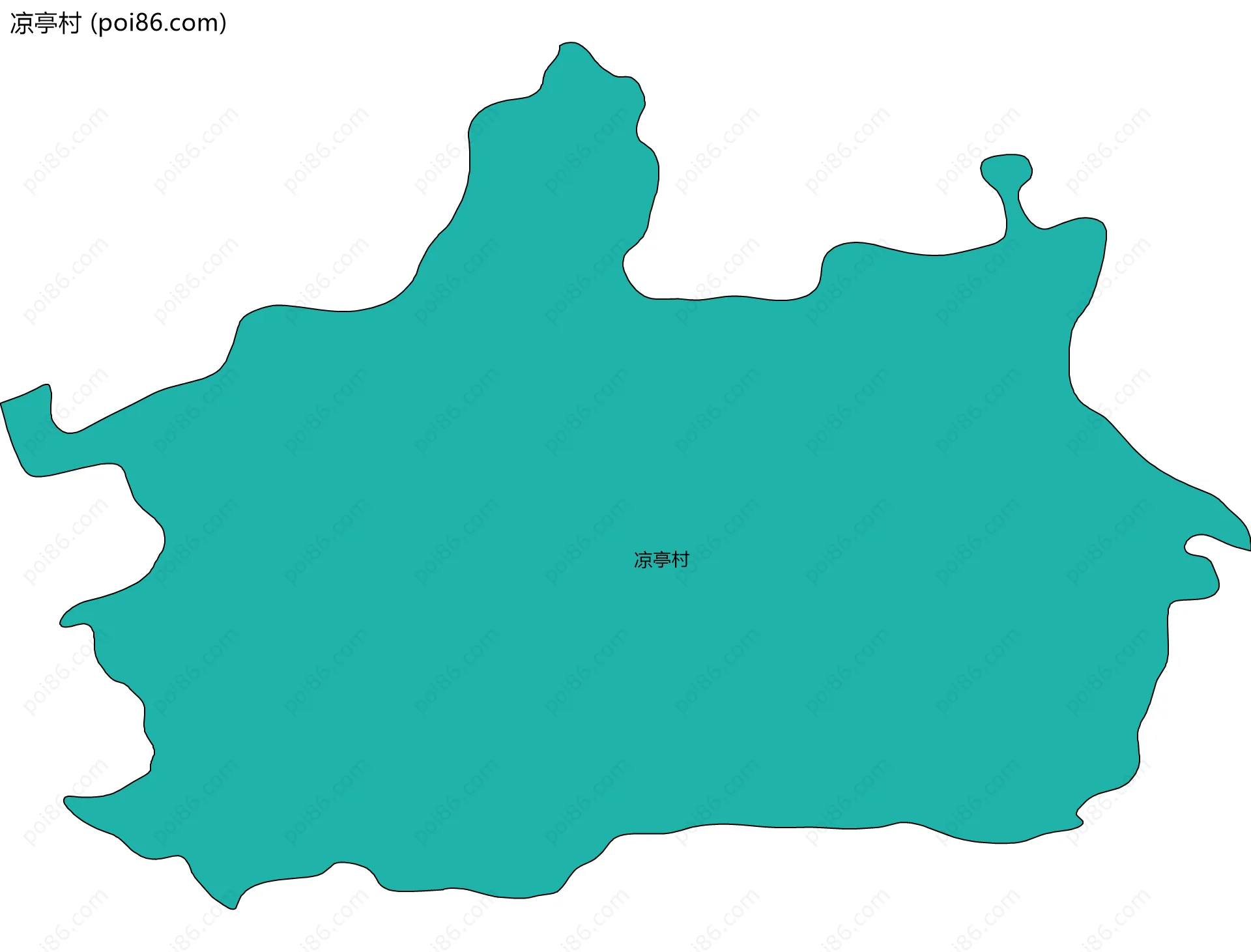 凉亭村边界地图