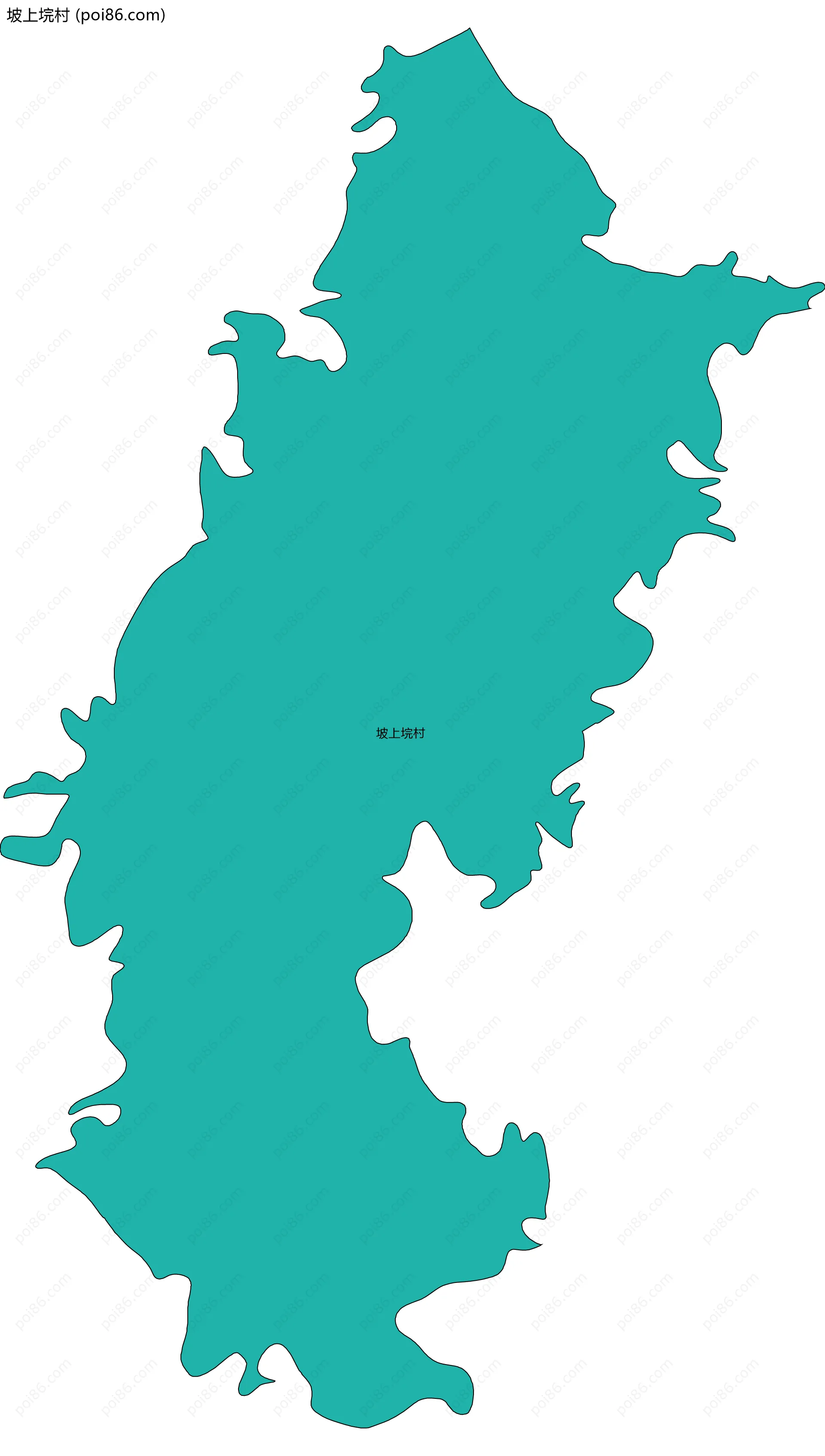 坡上垸村边界地图