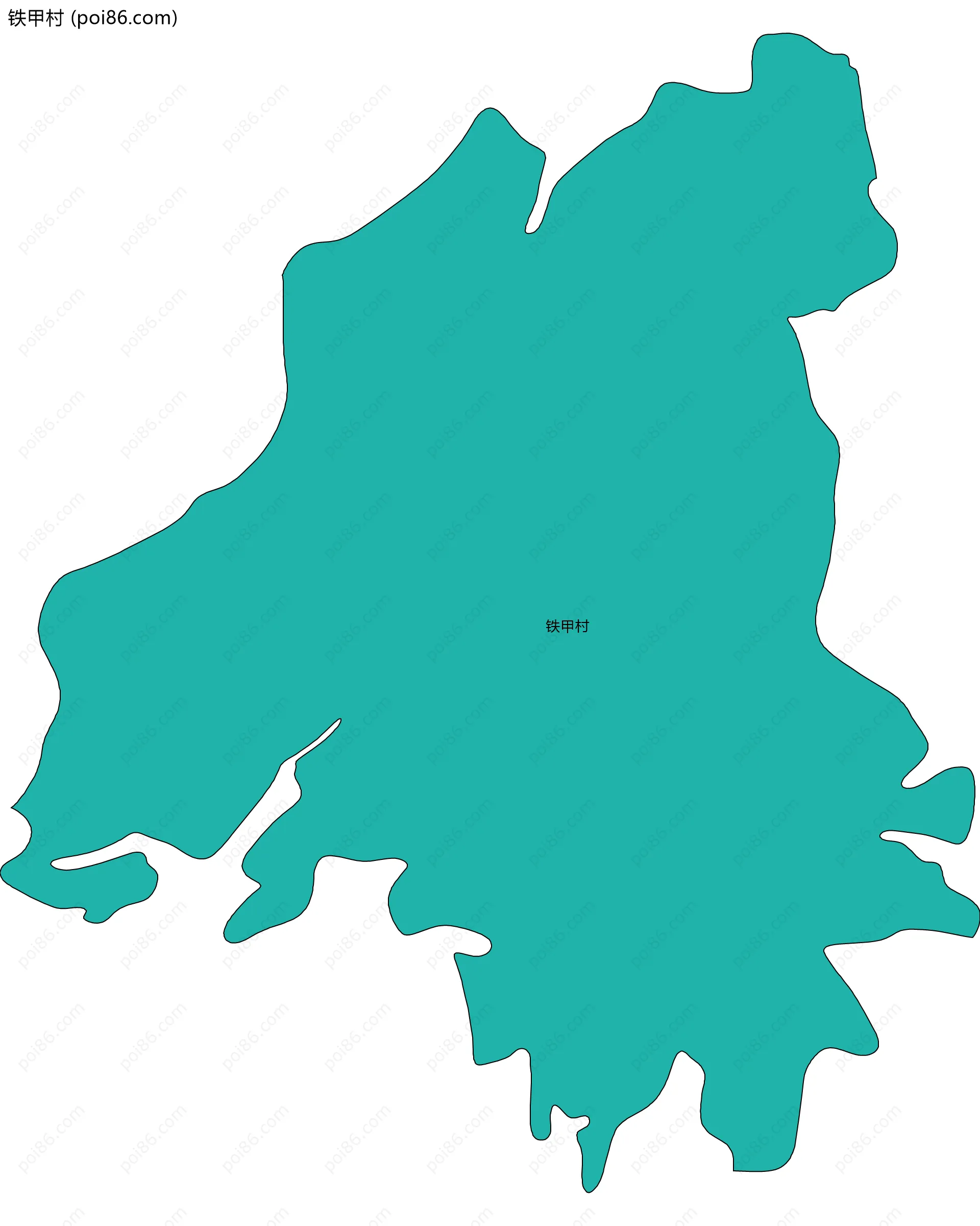 铁甲村边界地图