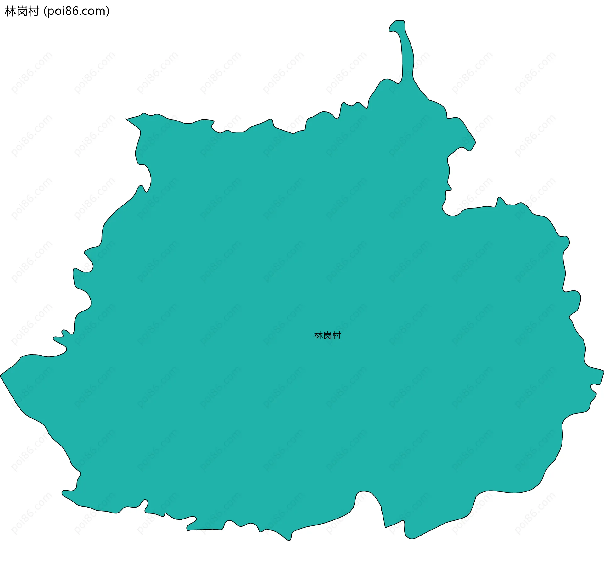 林岗村边界地图