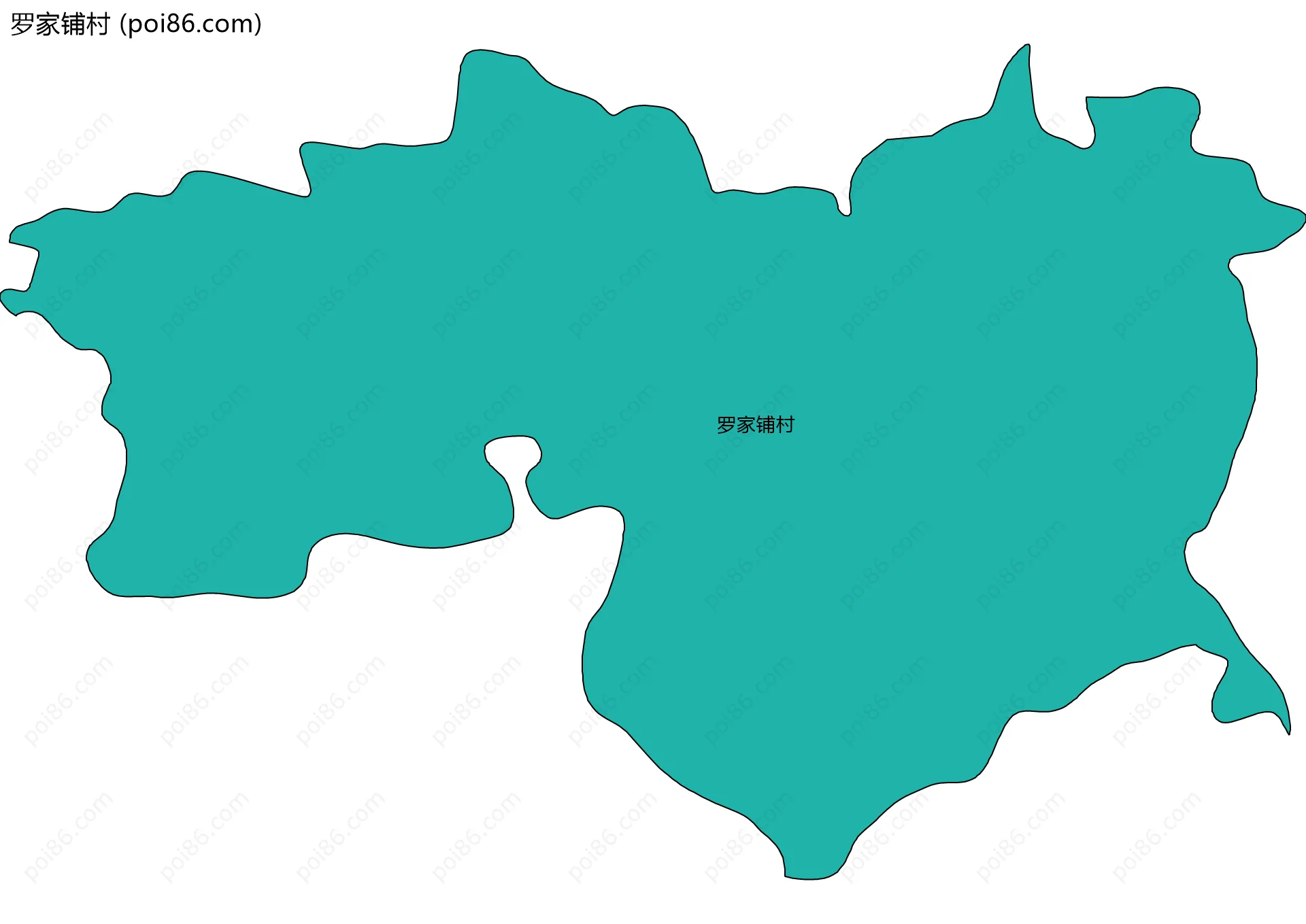 罗家铺村边界地图