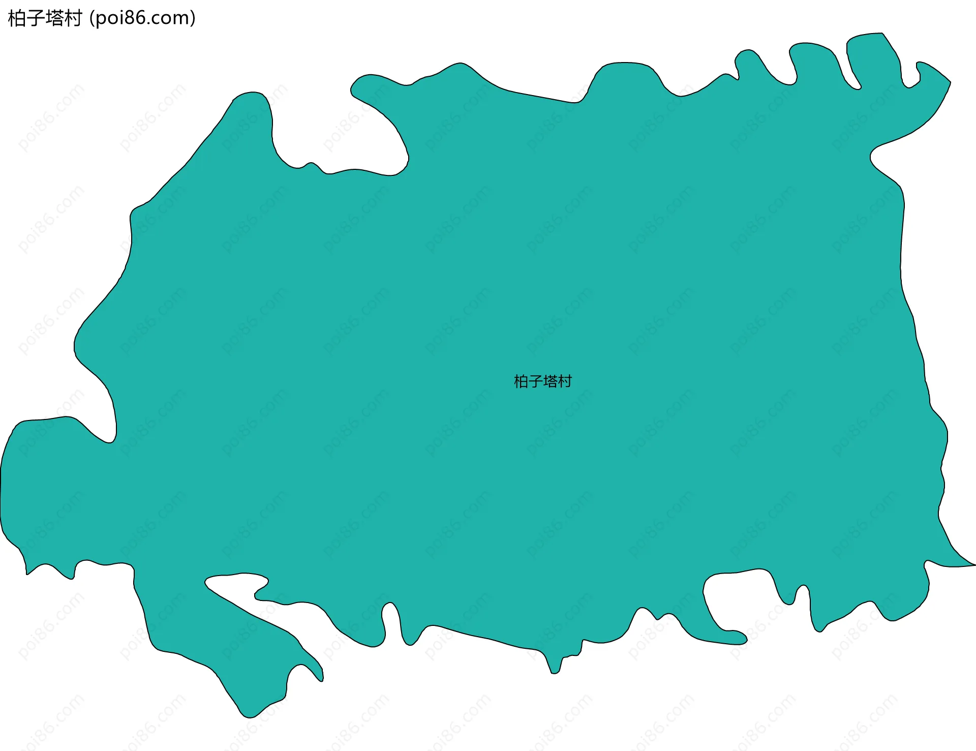柏子塔村边界地图